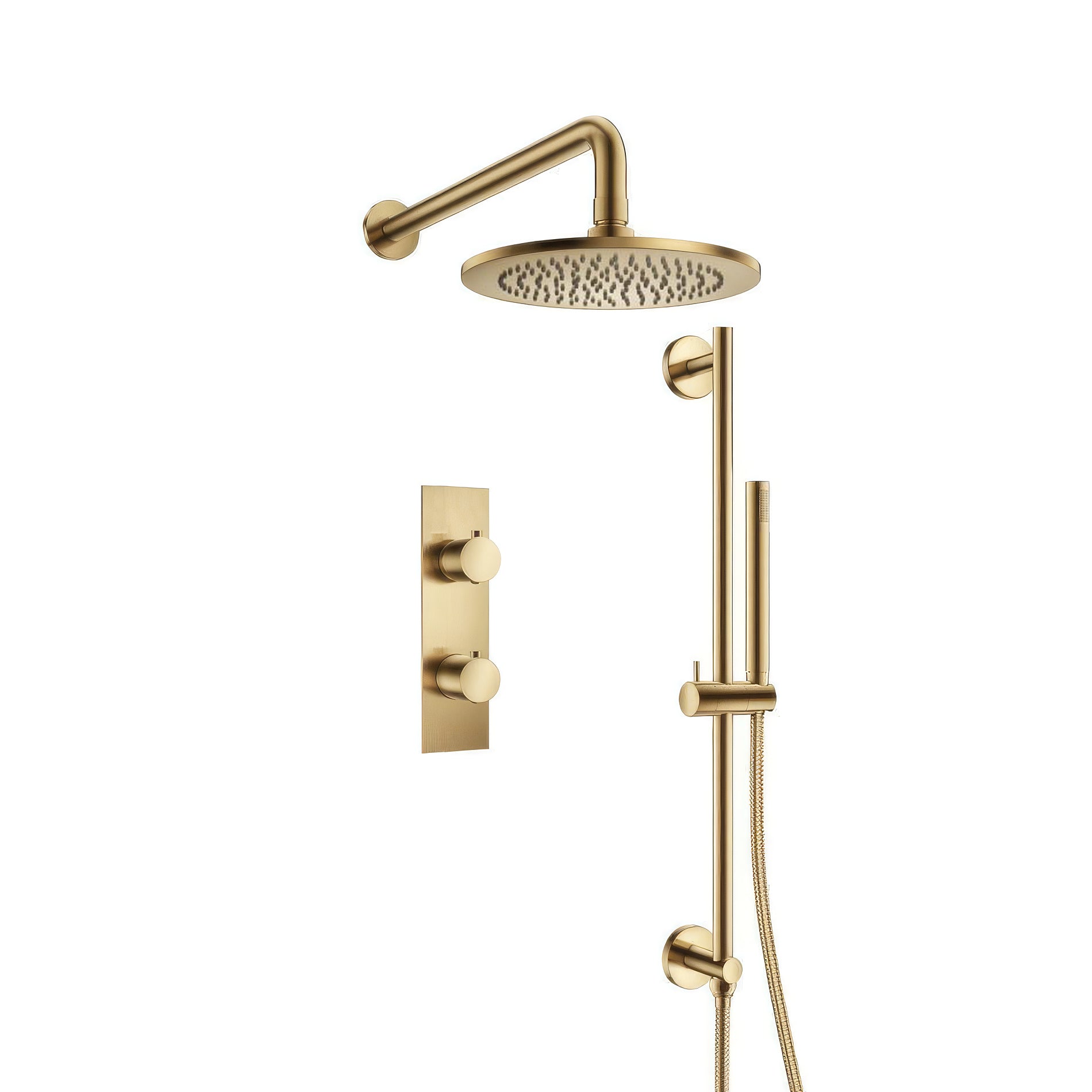 100.7350 - Two Output Shower Set - Shower Head, Hand Held And Slide Bar
