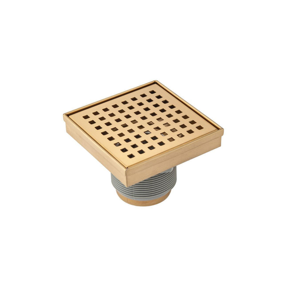 Flusso 4" Square Decorative Floor Drain with 2" Outlet