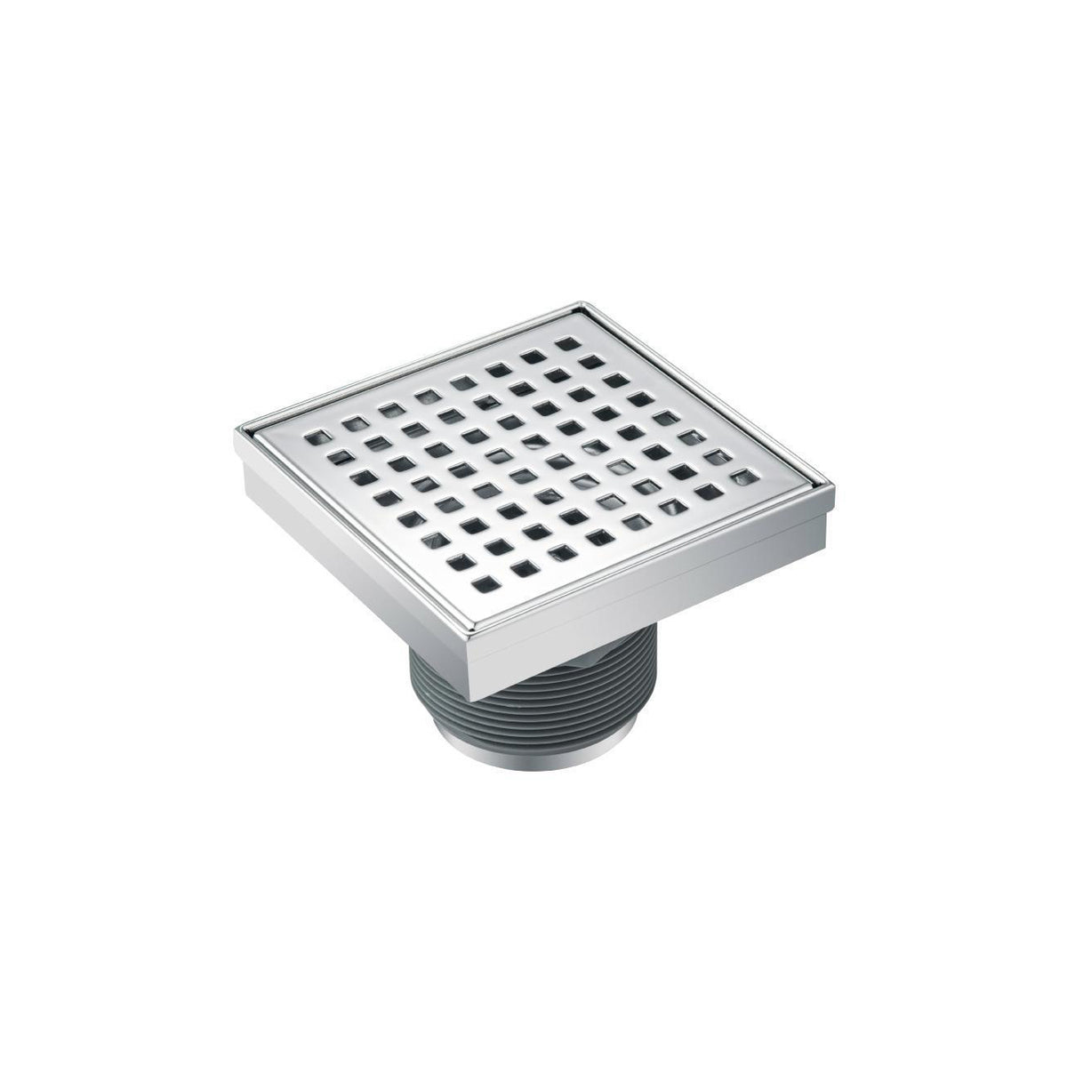 Flusso 4" Square Decorative Floor Drain with 2" Outlet