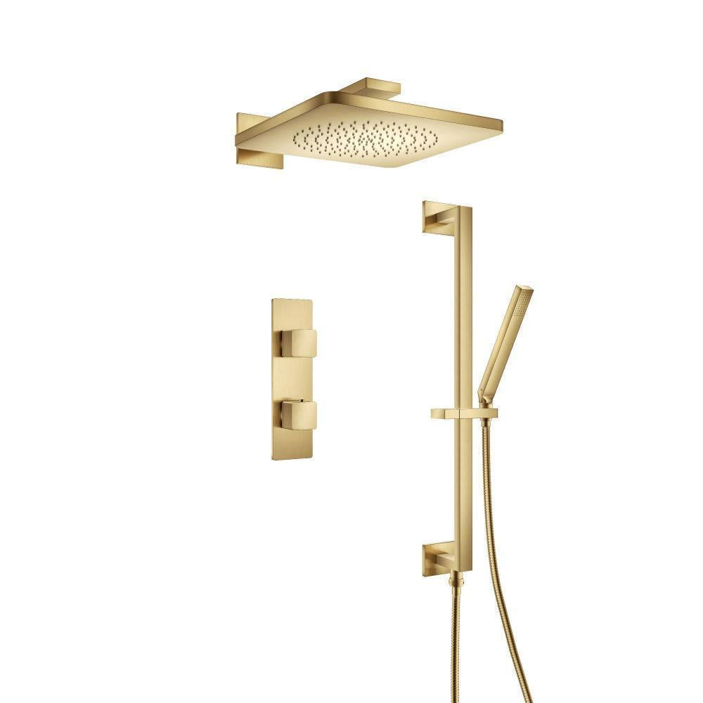 196.7350 - Two Output Shower Set - Shower Head, Hand Held And Slide Bar