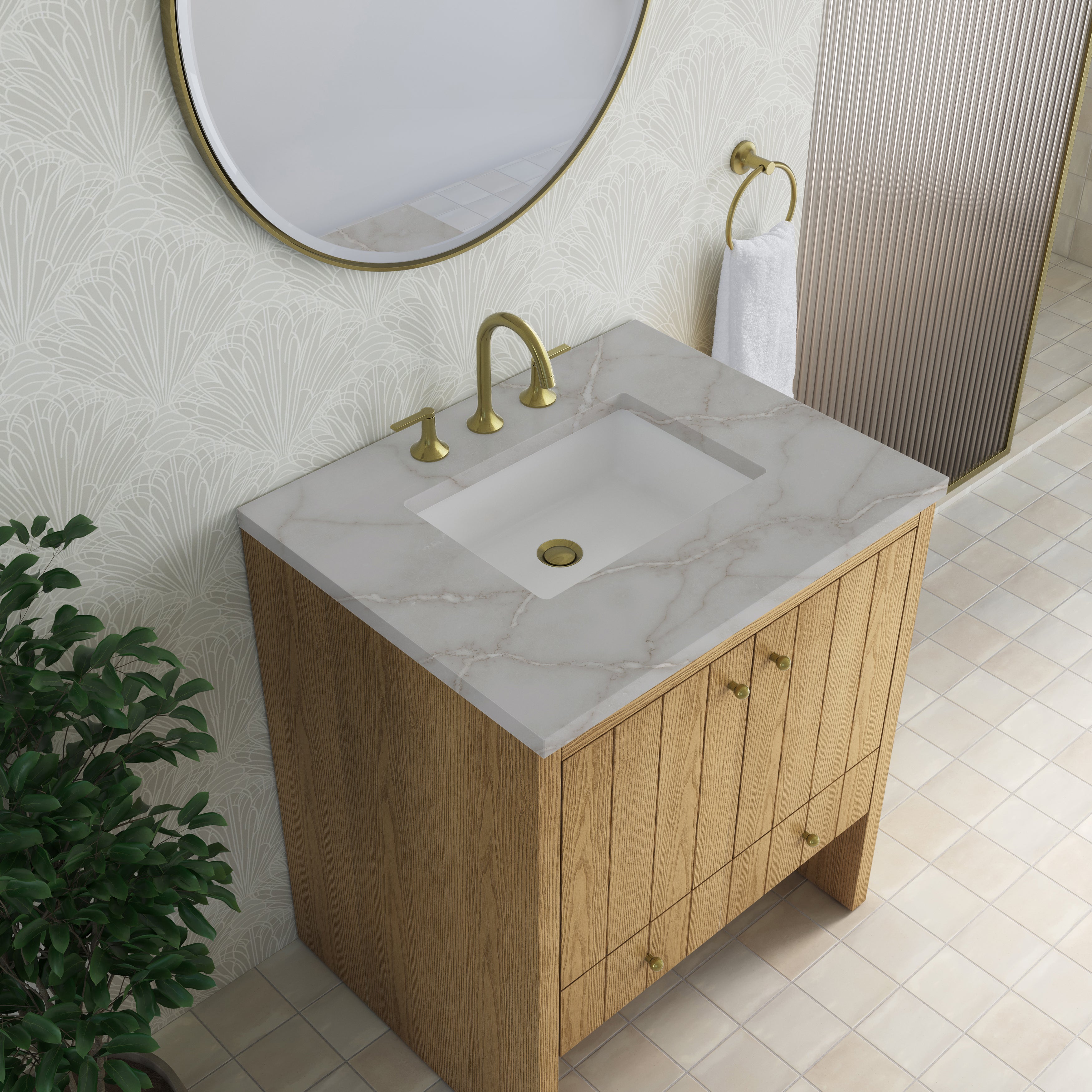 Hudson 30" Single Vanity - 3cm Stone Top