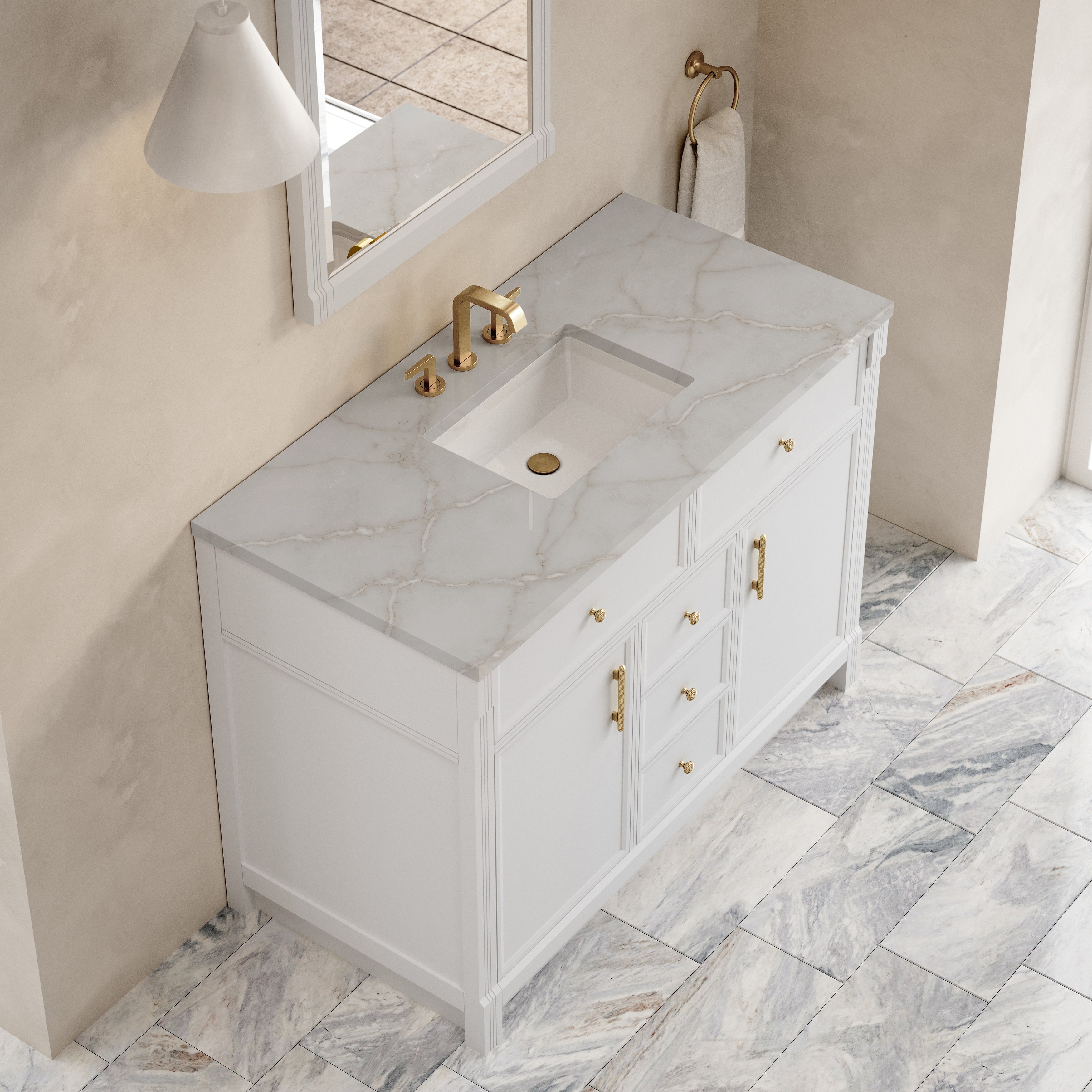 Bellshire 48" Single Vanity - 3cm Stone Top