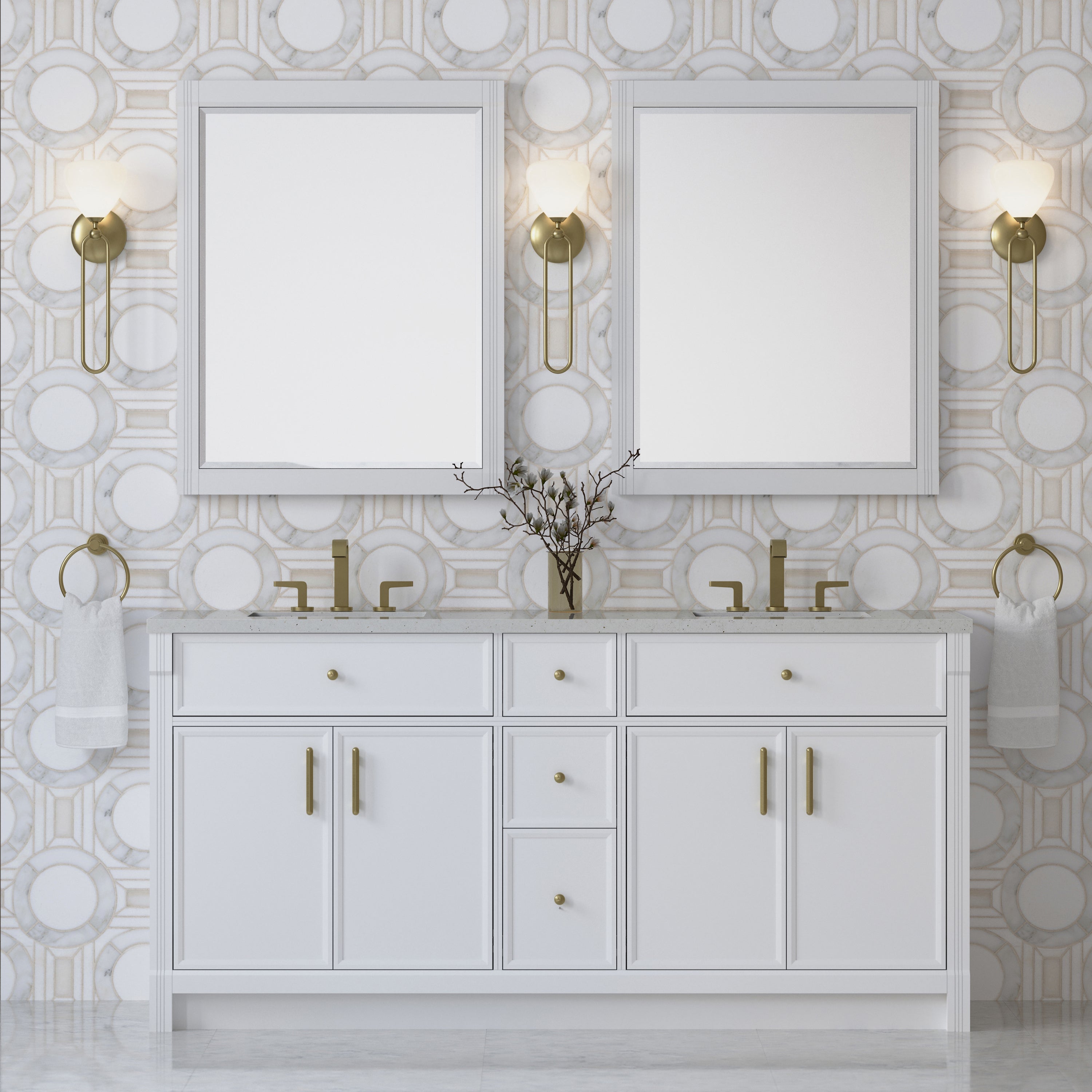 Bellshire 72" Double Vanity - 3cm Stone Top