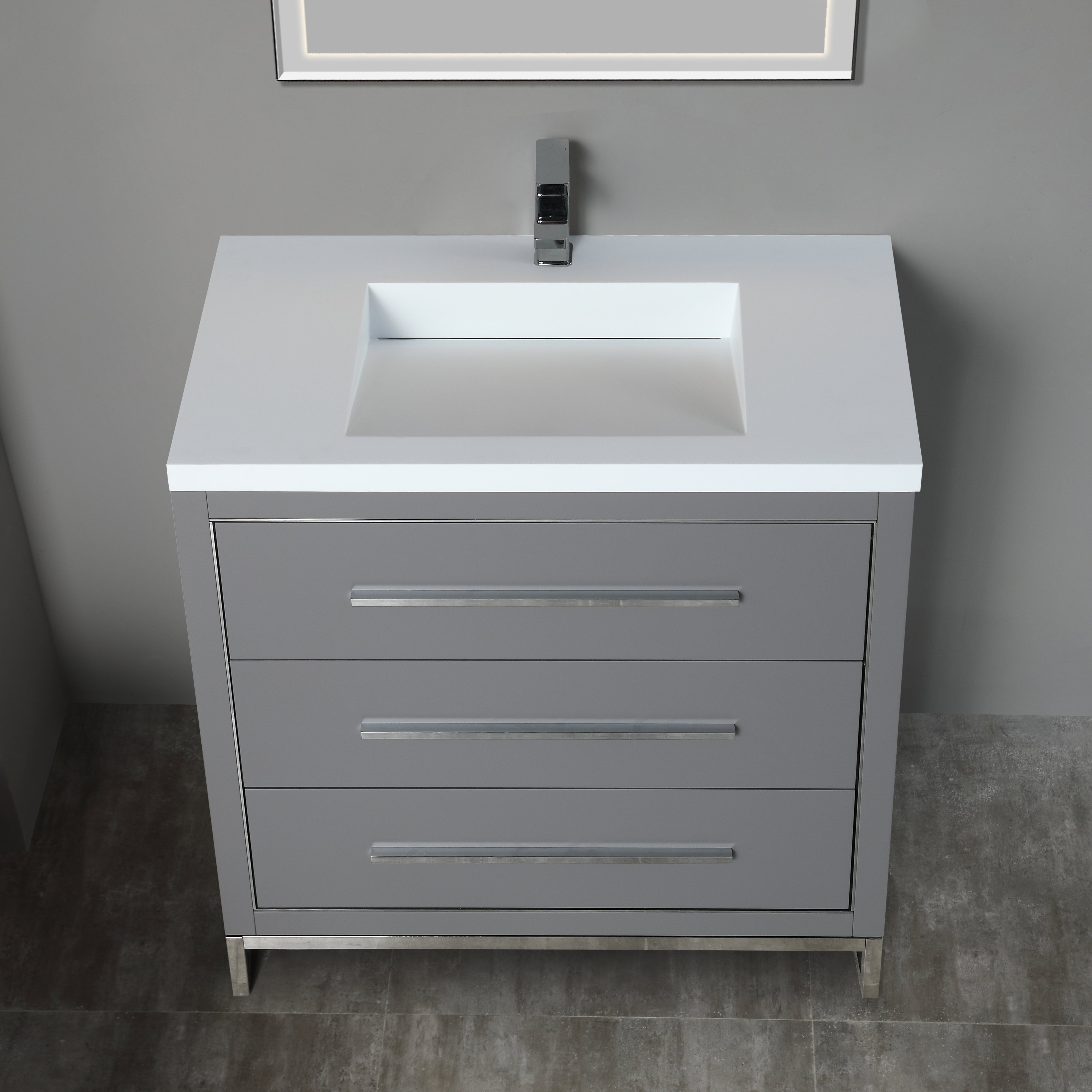Vanity Adrian 37 - Integrated Solid Surface - Infinity