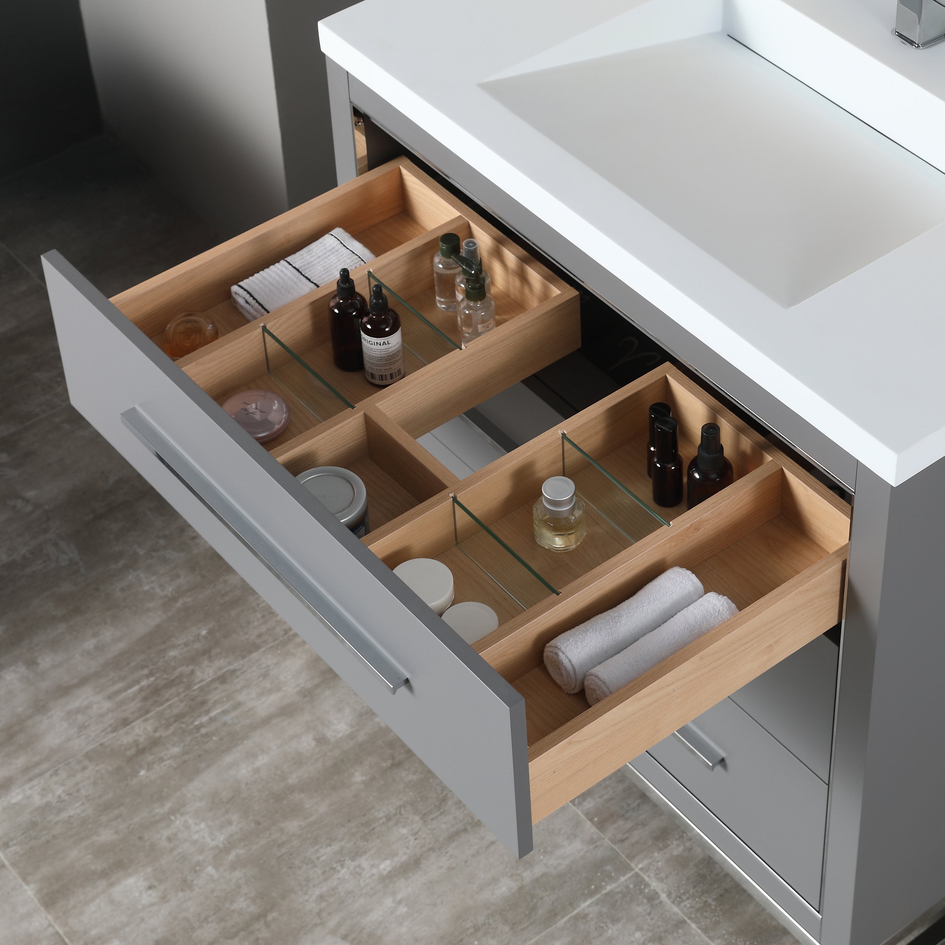 Vanity Adrian 37 - Integrated Solid Surface - Infinity