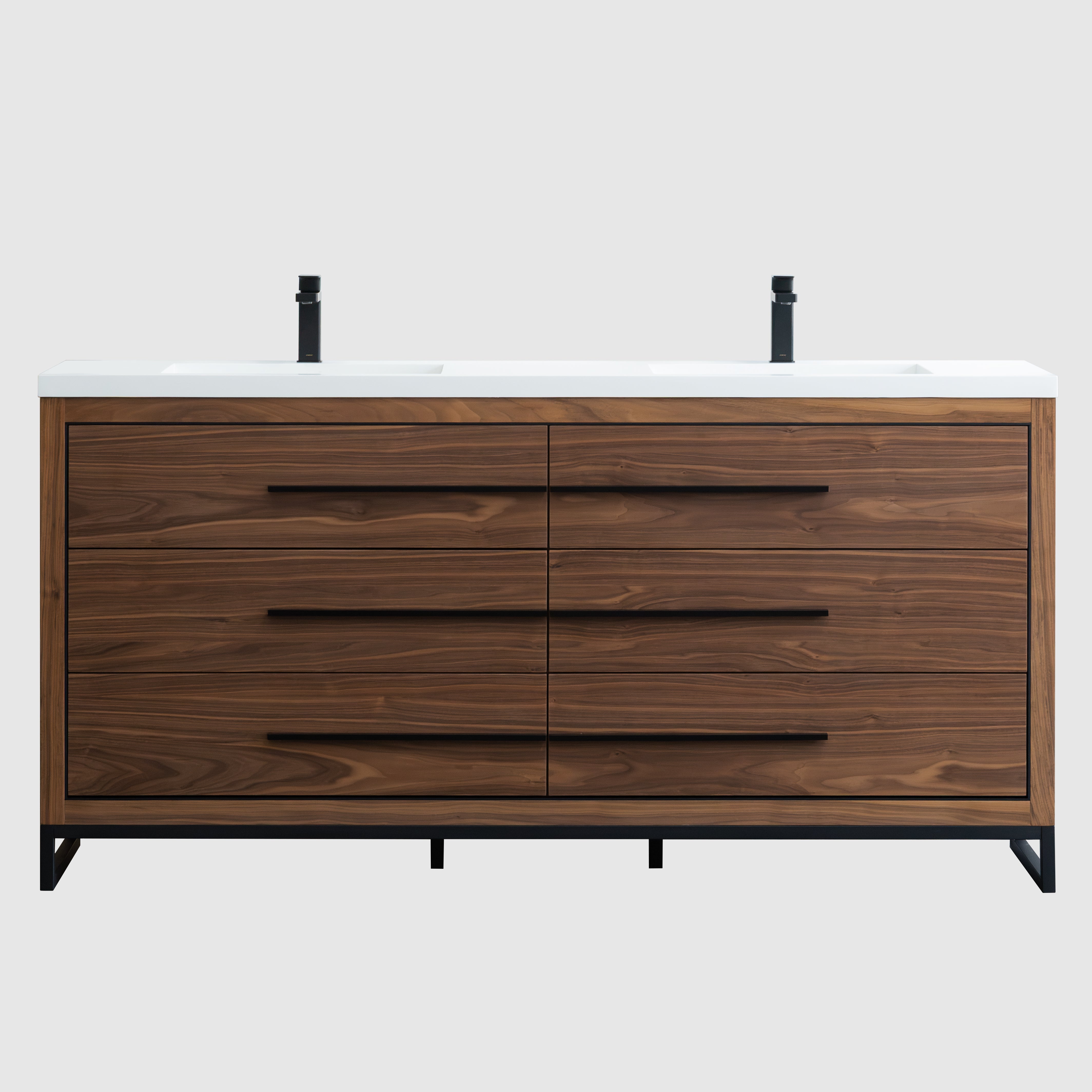 Adrian 72" Double Vanity - Integrated Infinity Top