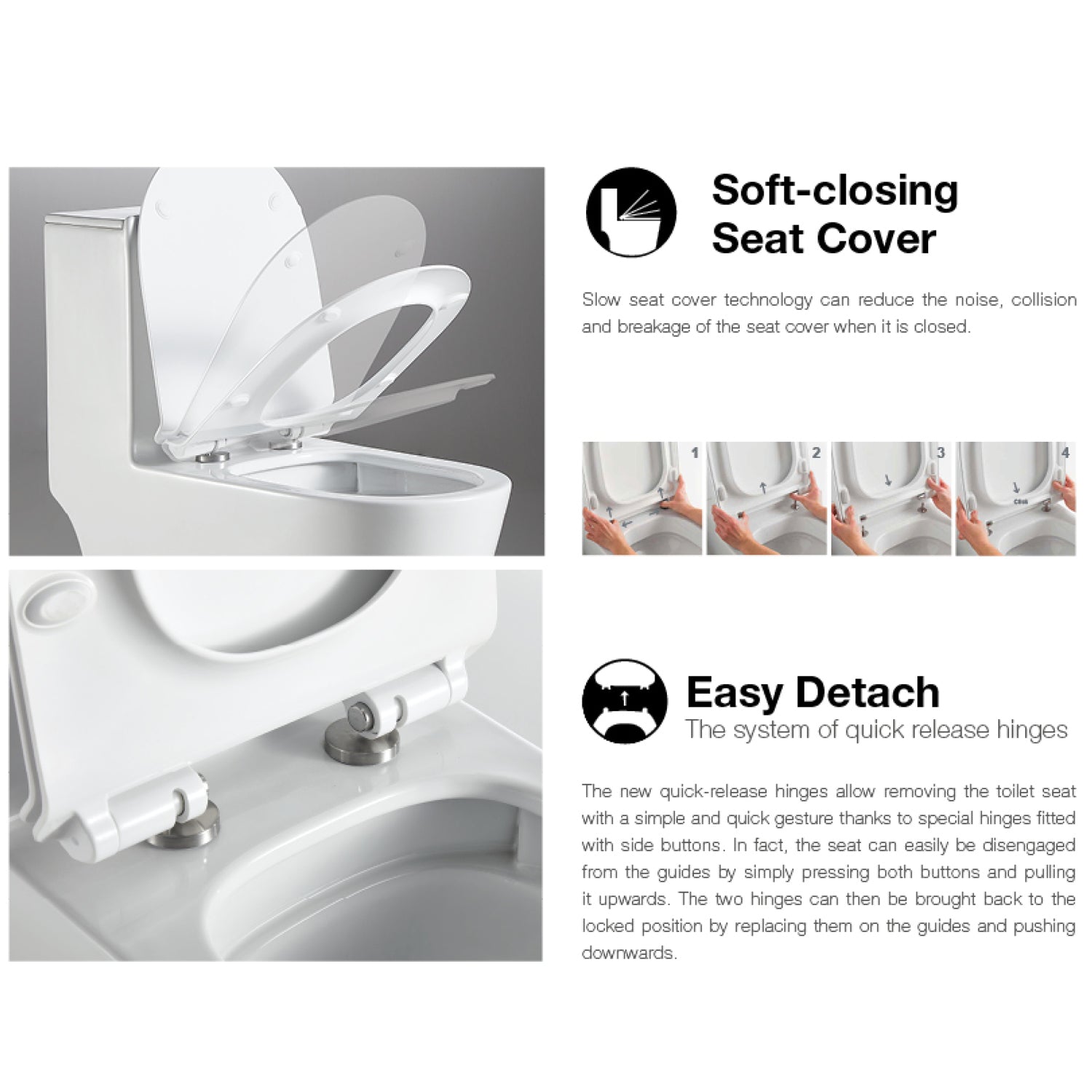 Binli® 012 One-Piece Toilet, 1.28 & 0.9 GPF