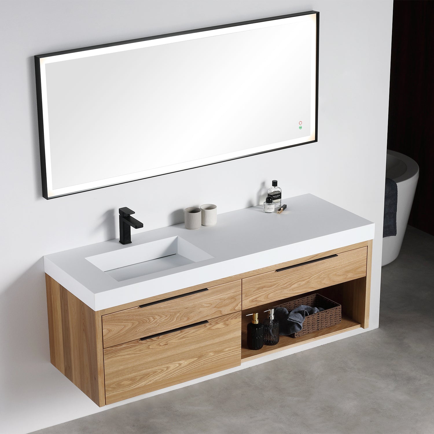 Vanity Collins 60 - Integrated Solid Surface - Infinity