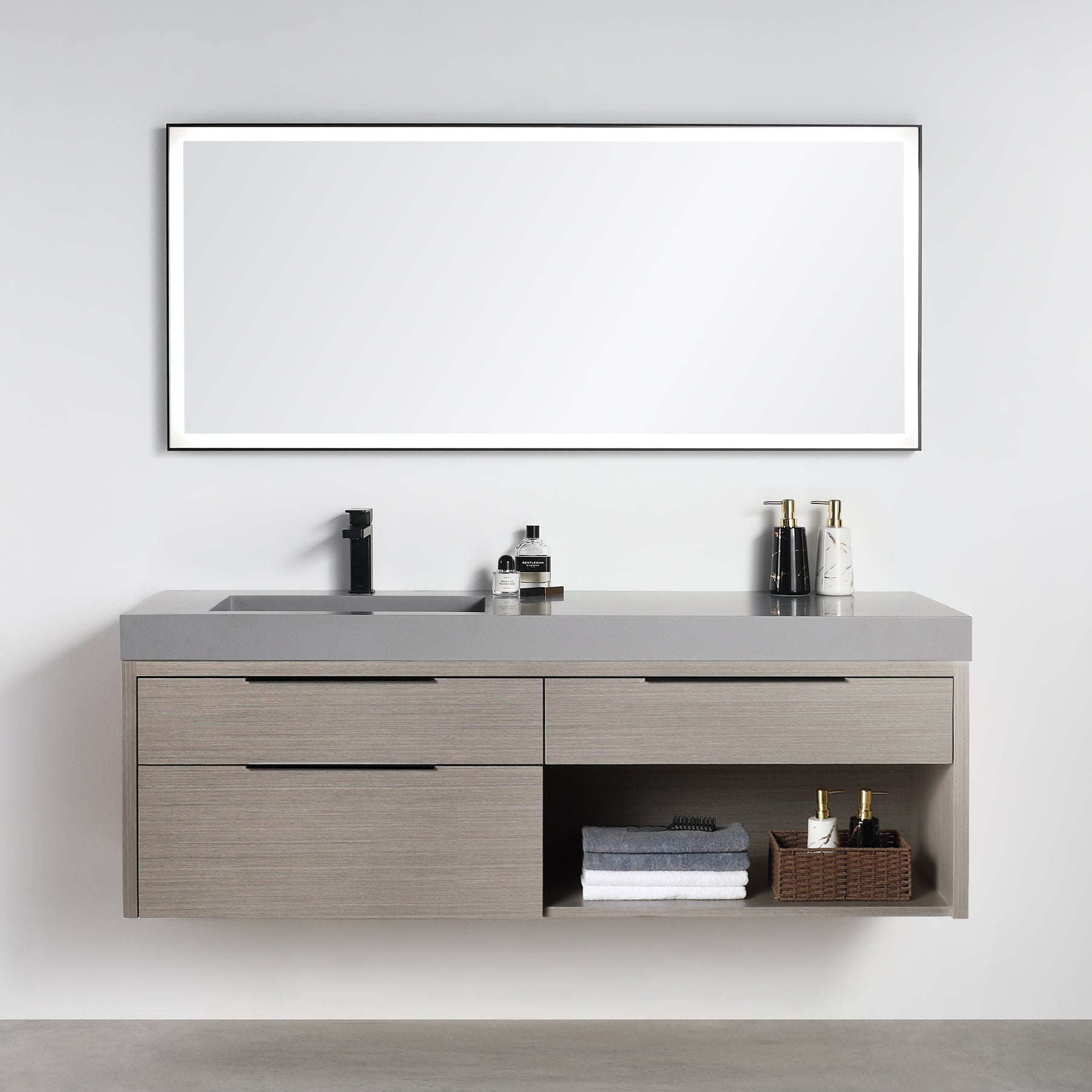 Vanity Collins 60 - Integrated Solid Surface - Infinity