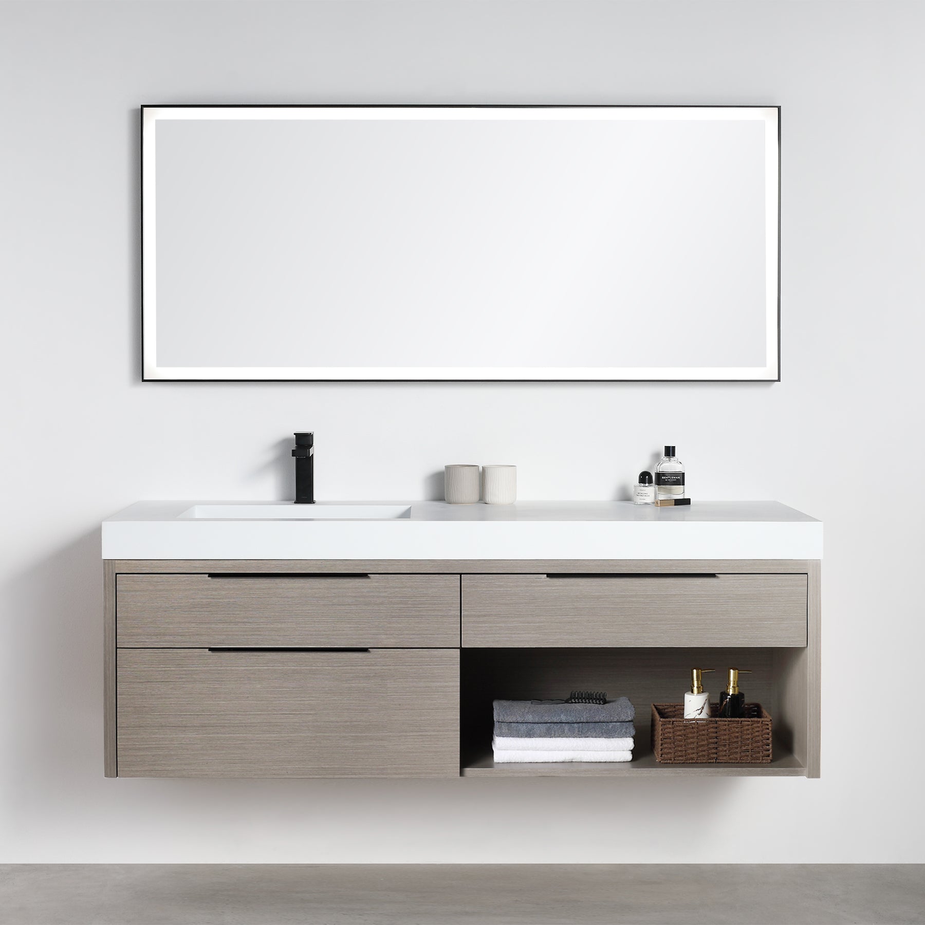 Vanity Collins 60 - Integrated Solid Surface - Infinity