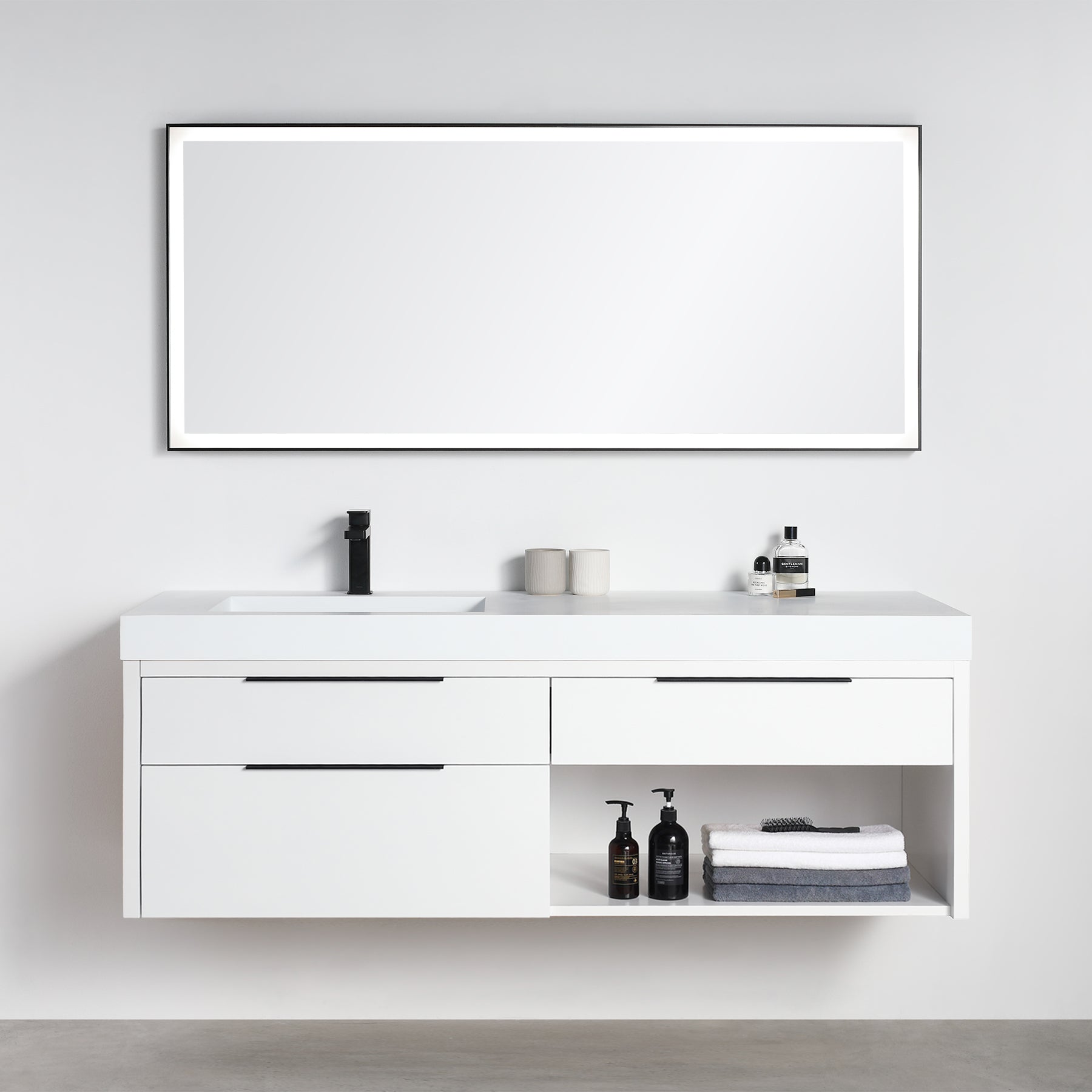 Vanity Collins 60 - Integrated Solid Surface - Infinity