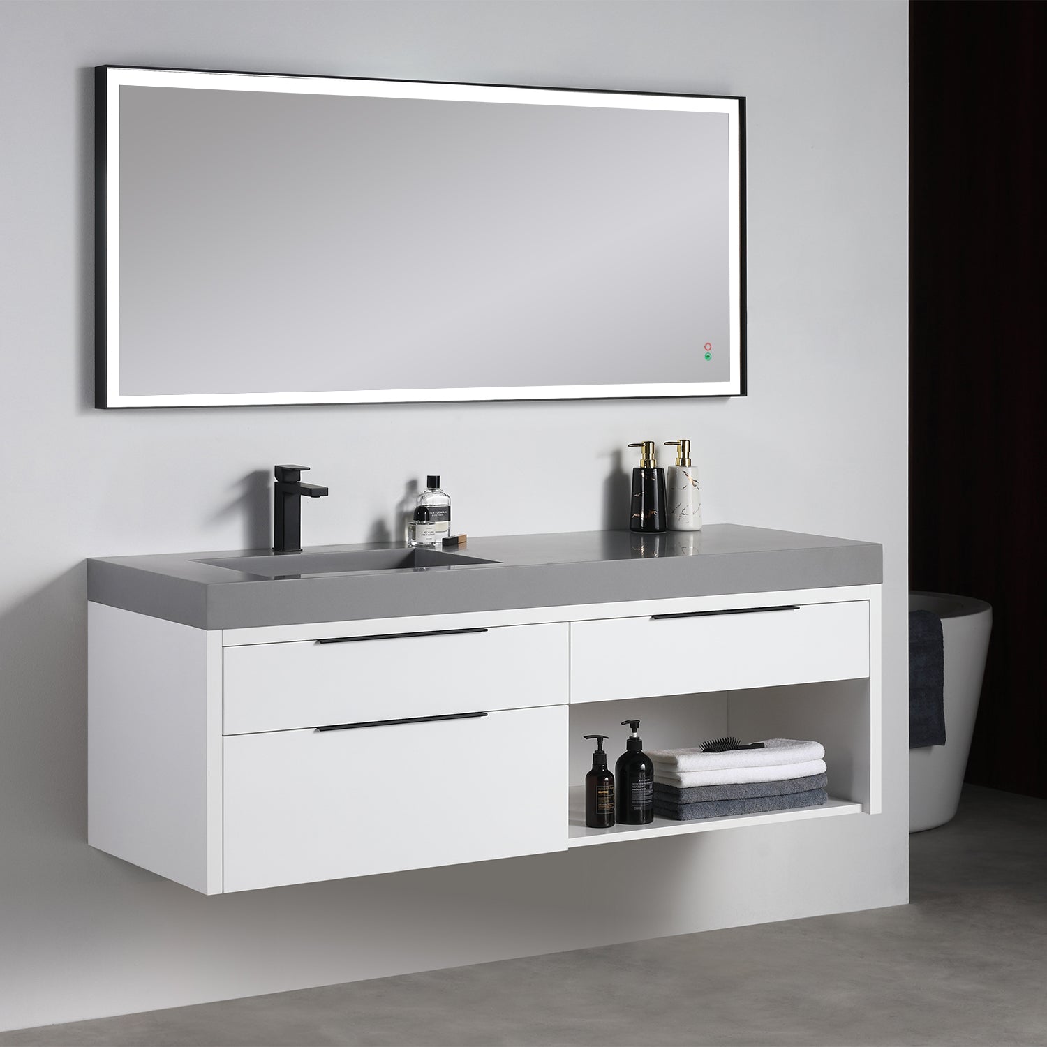 Vanity Collins 60 - Integrated Solid Surface - Infinity