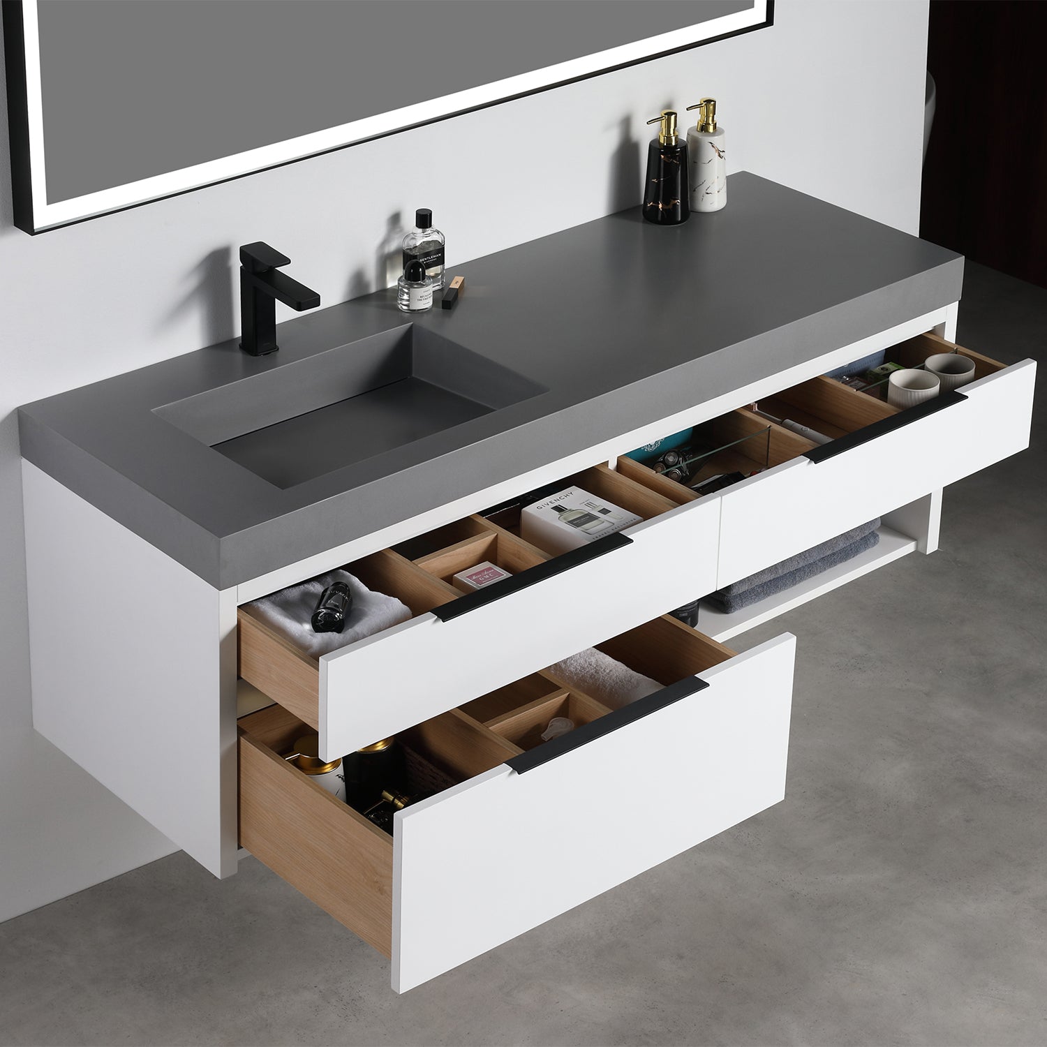 Vanity Collins 60 - Integrated Solid Surface - Infinity
