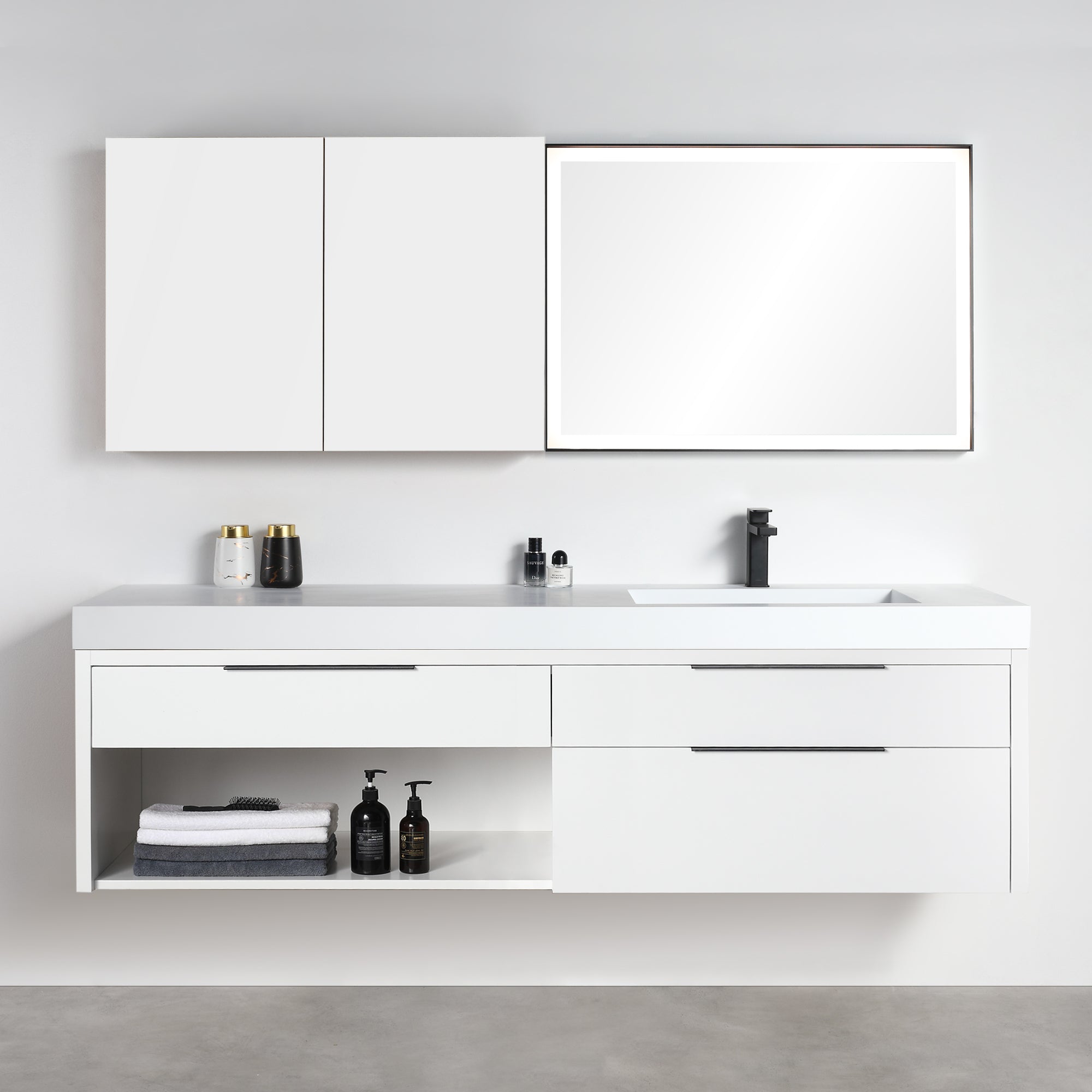Collins 72" Vanity - Integrated Infinity Top