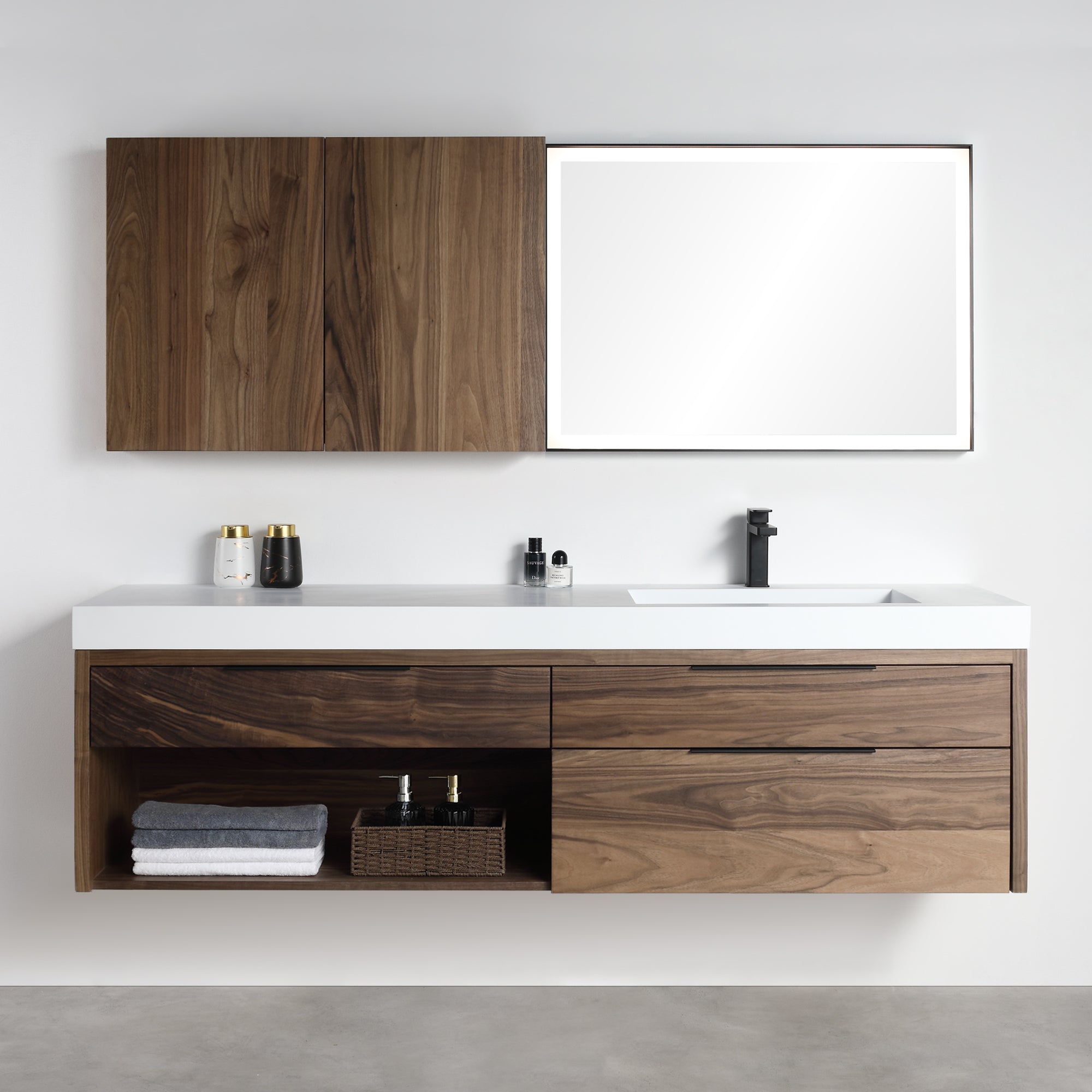 Collins 72" Vanity - Integrated Infinity Top