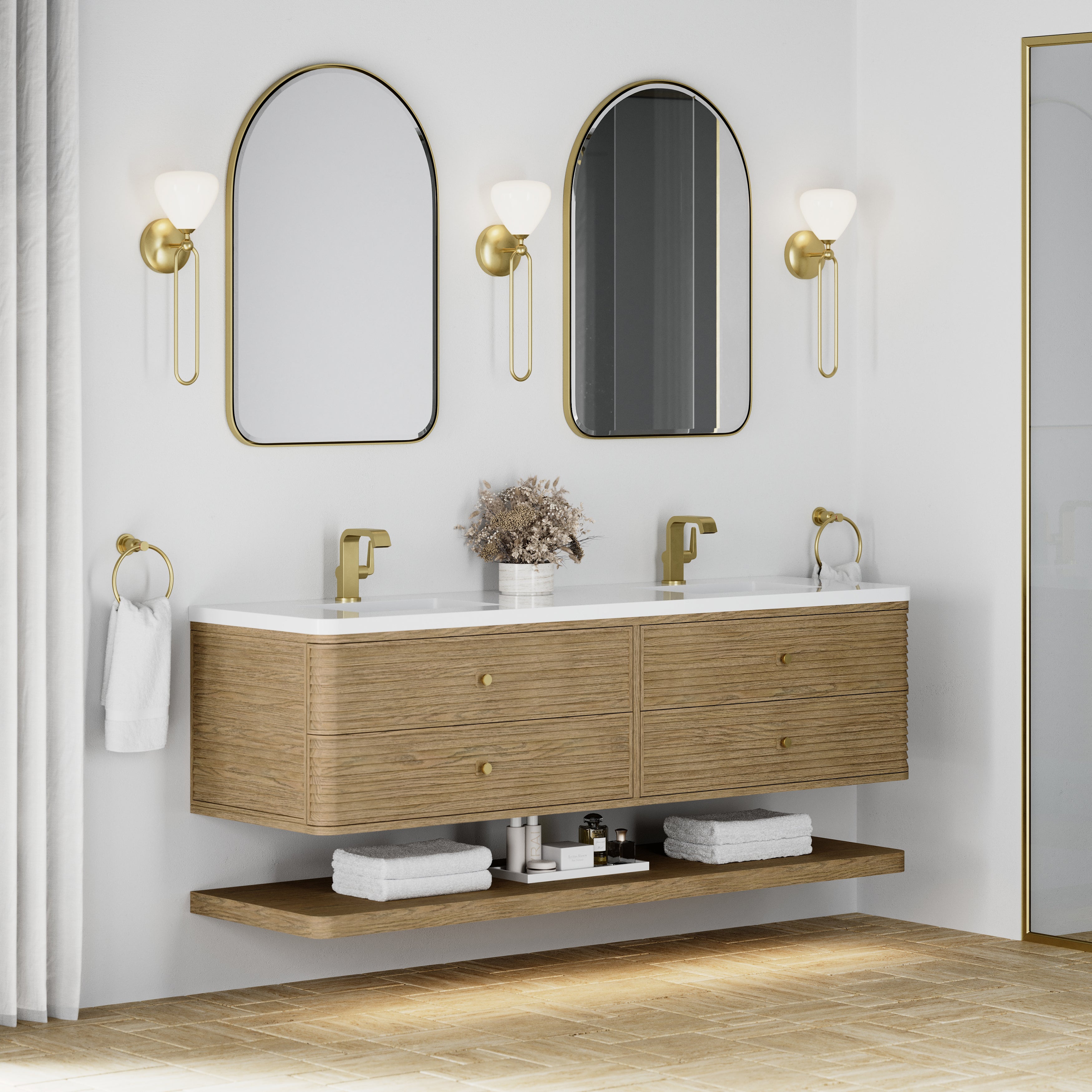 Allamari 72" Double Vanity - 3cm Stone Top