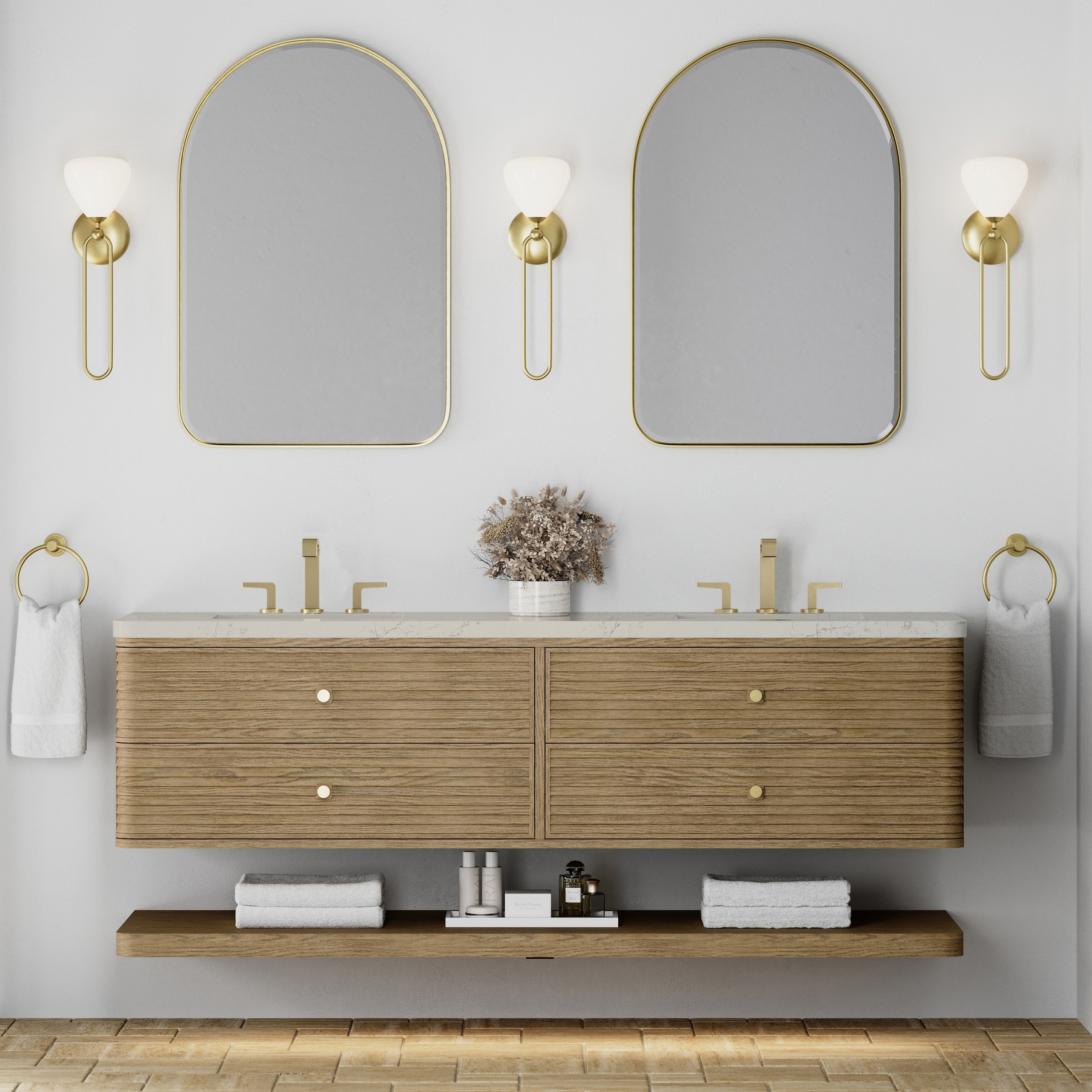 Allamari 72" Double Vanity - 3cm Stone Top