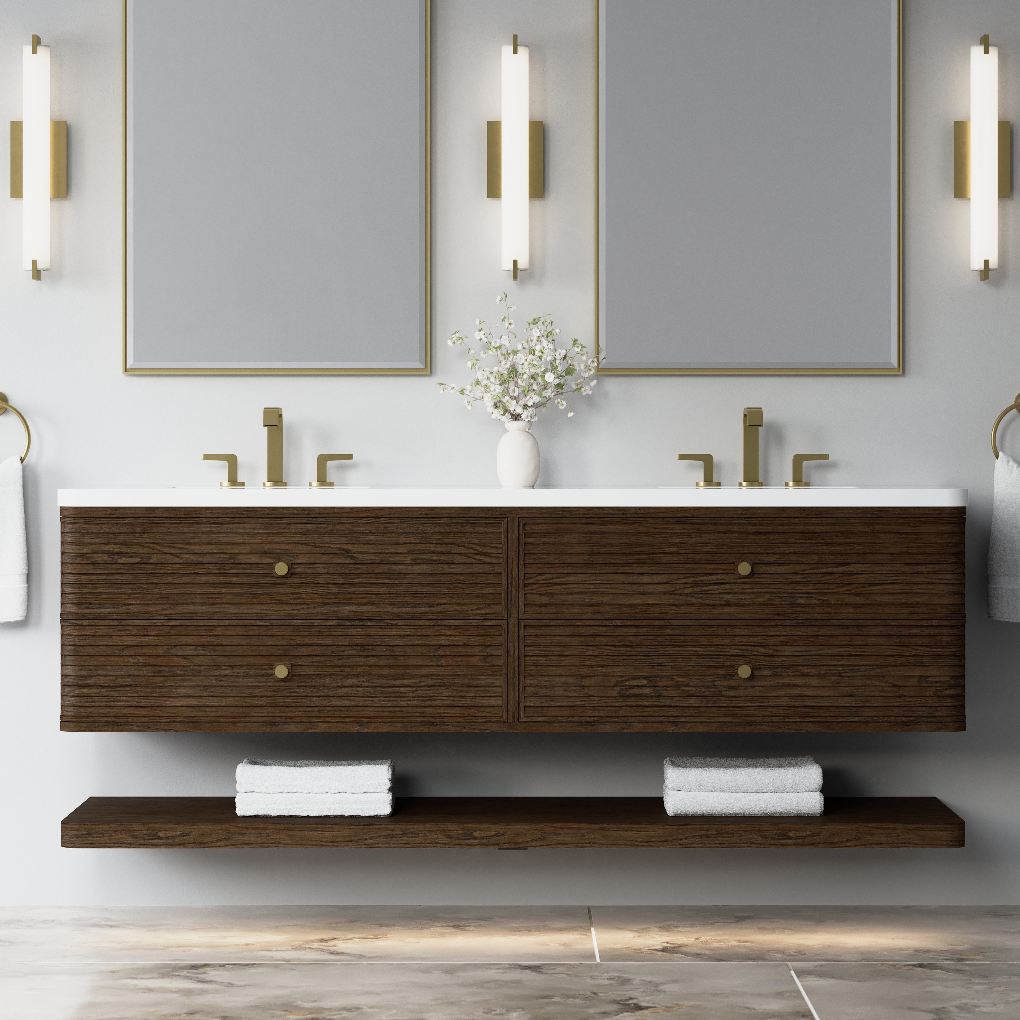 Allamari 72" Double Vanity - 3cm Stone Top