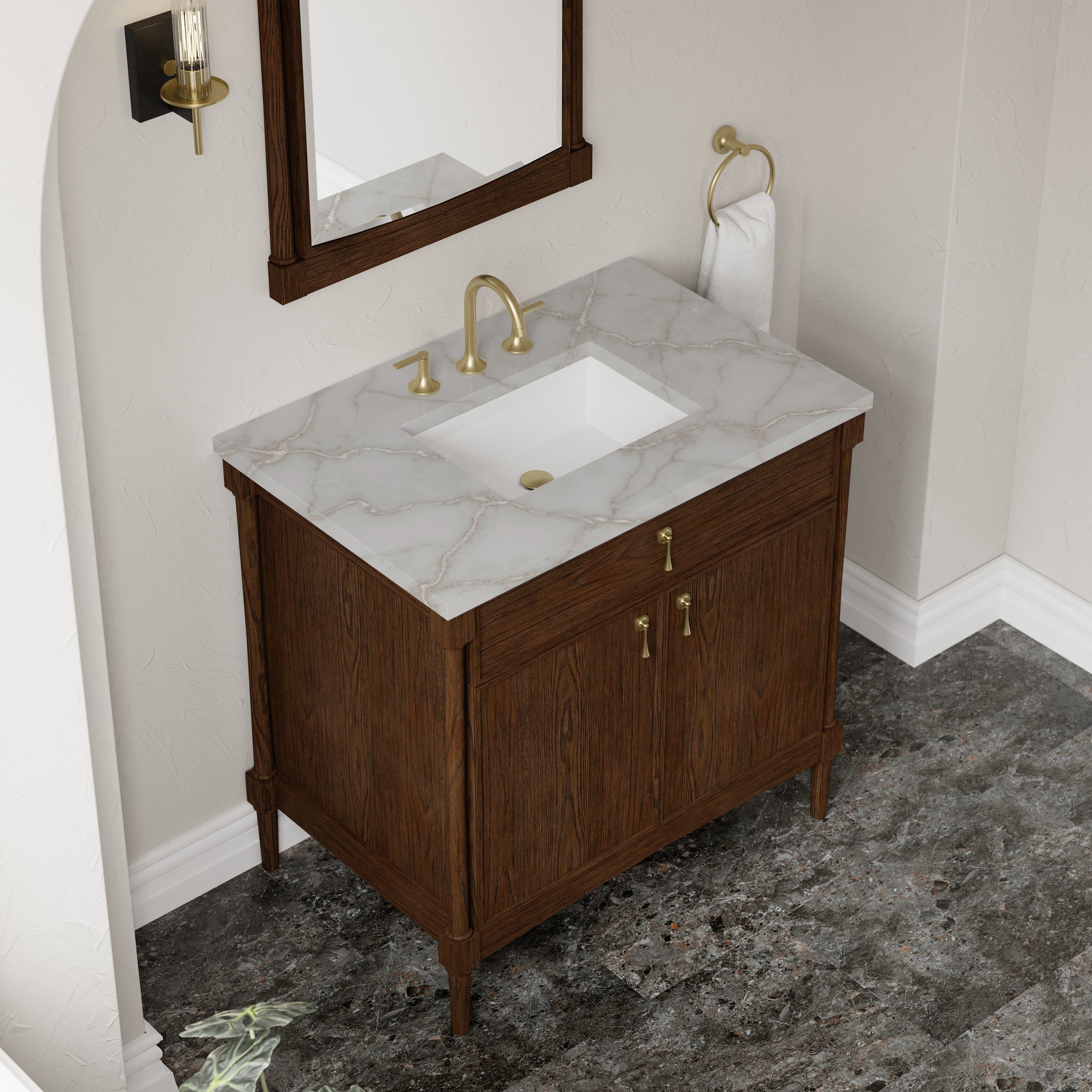 Kinnsden 36" Single Vanity - 3cm Stone Top