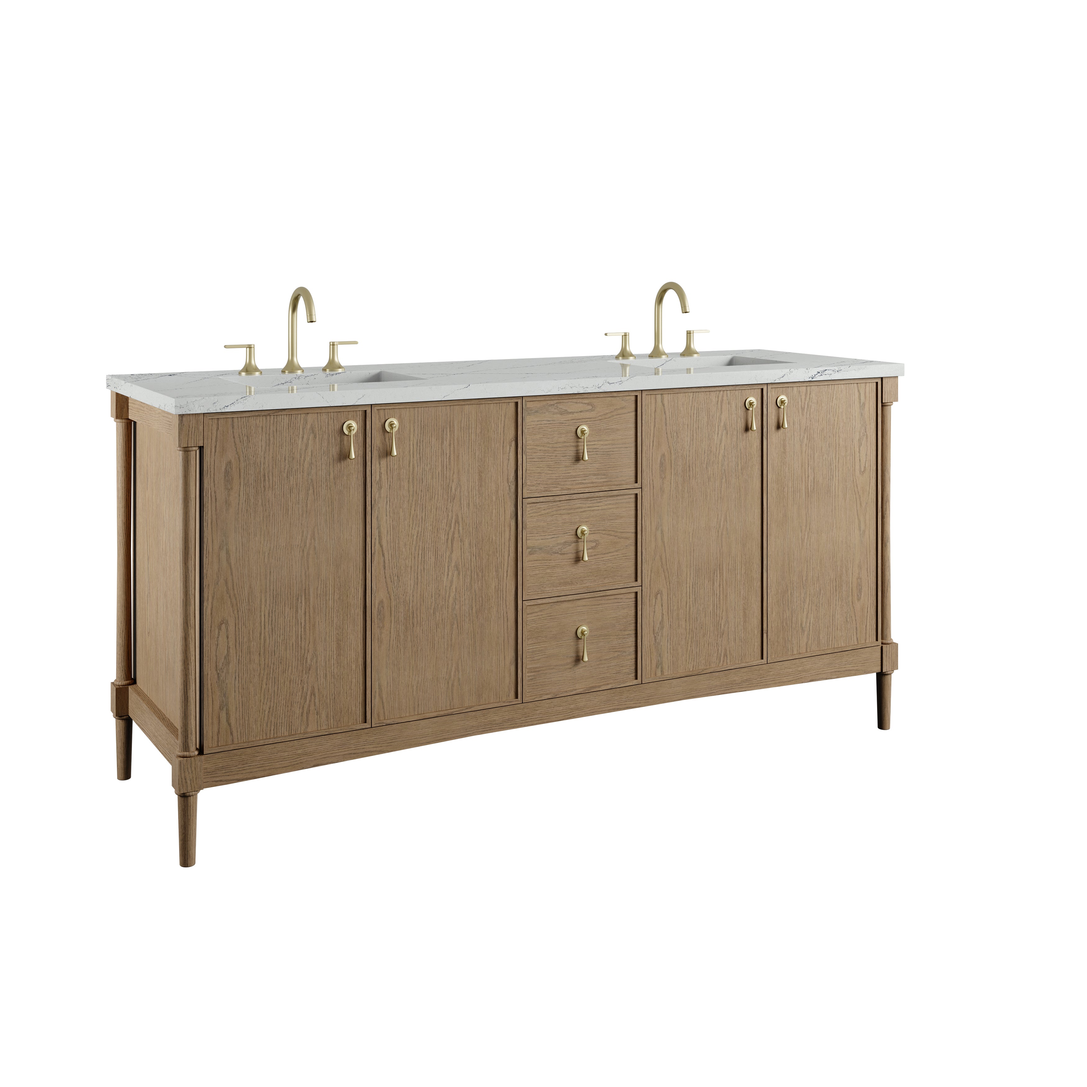 Kinnsden 72" Double Vanity - 3cm Stone Top