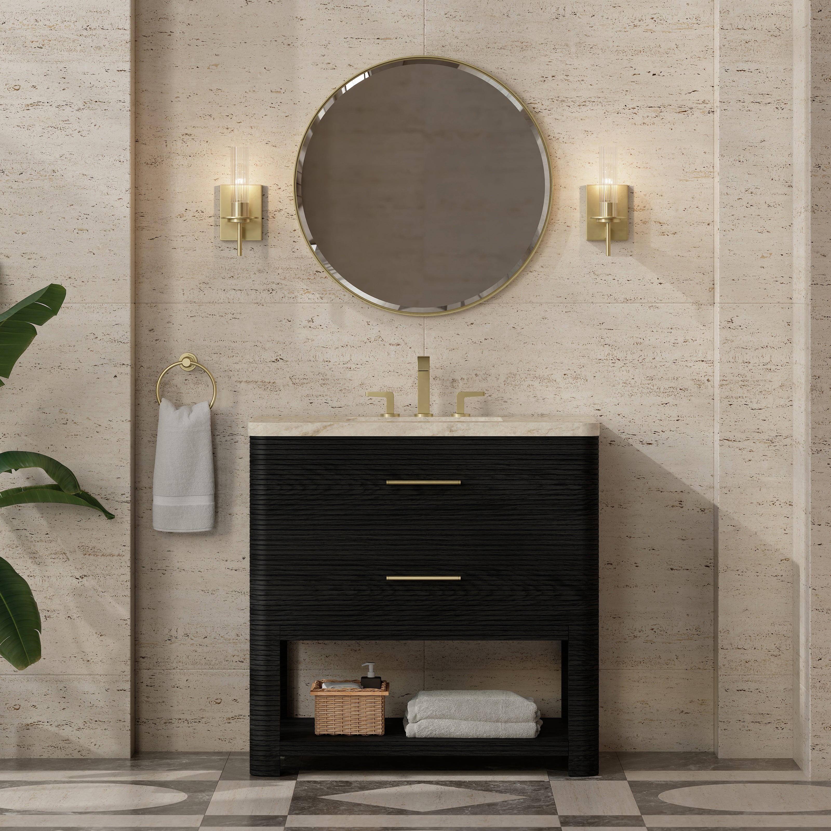 Lucian 36" Single Vanity - 3cm Stone Top
