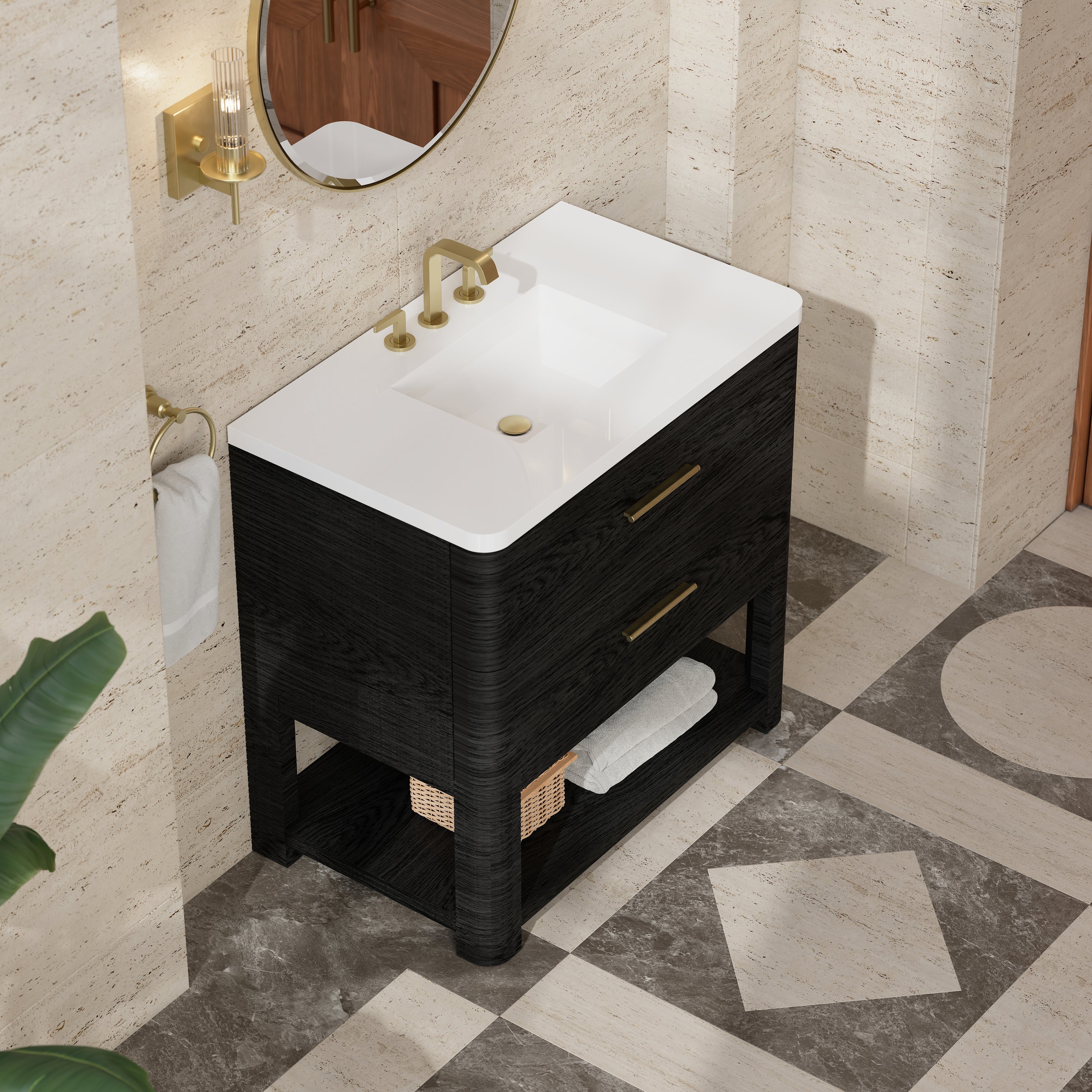 Lucian 36" Single Vanity - 3cm Stone Top