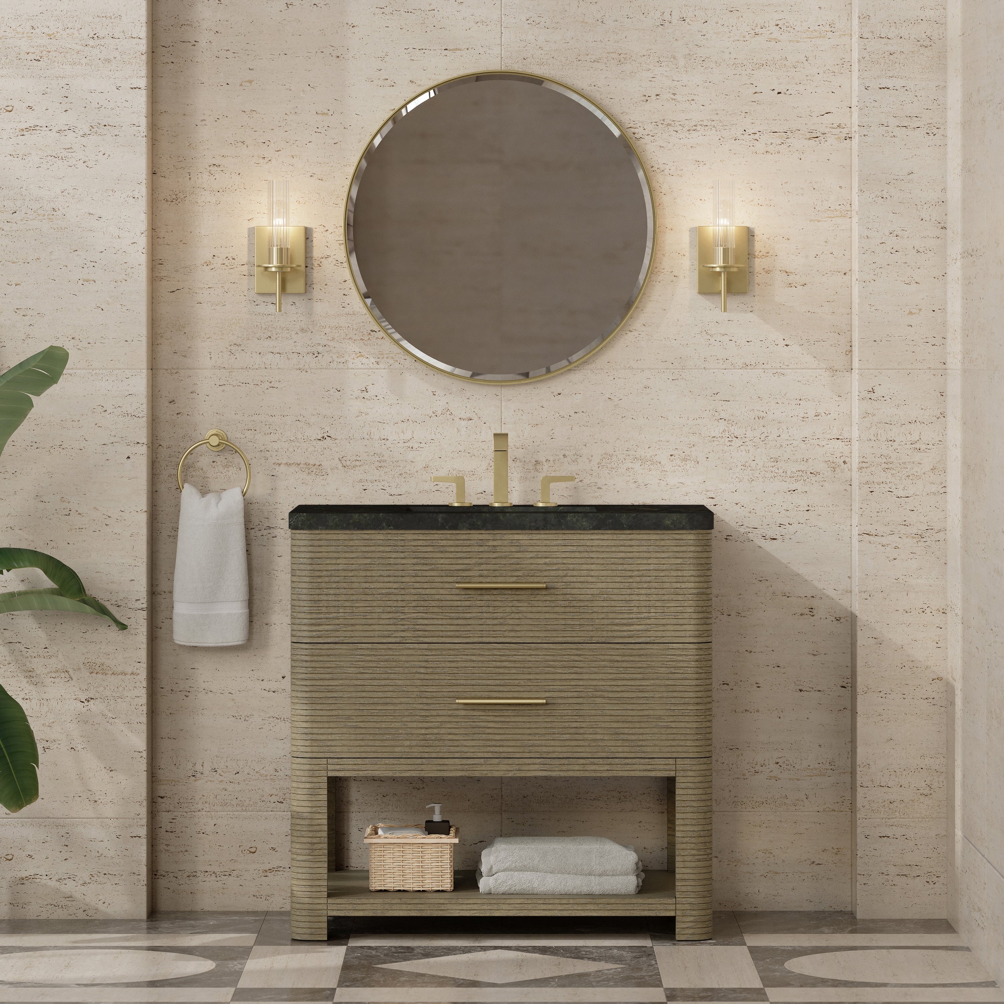 Lucian 36" Single Vanity - 3cm Stone Top