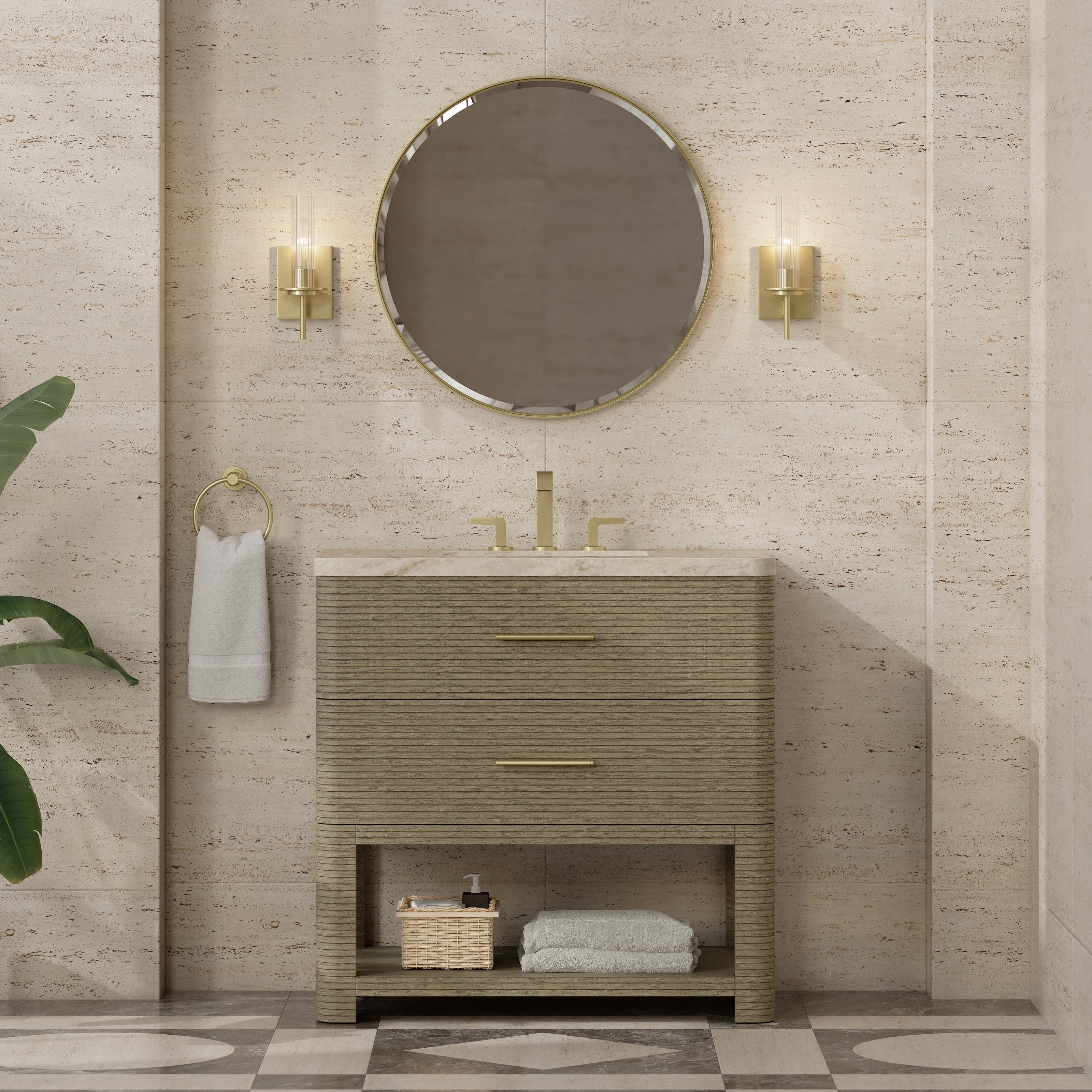 Lucian 36" Single Vanity - 3cm Stone Top