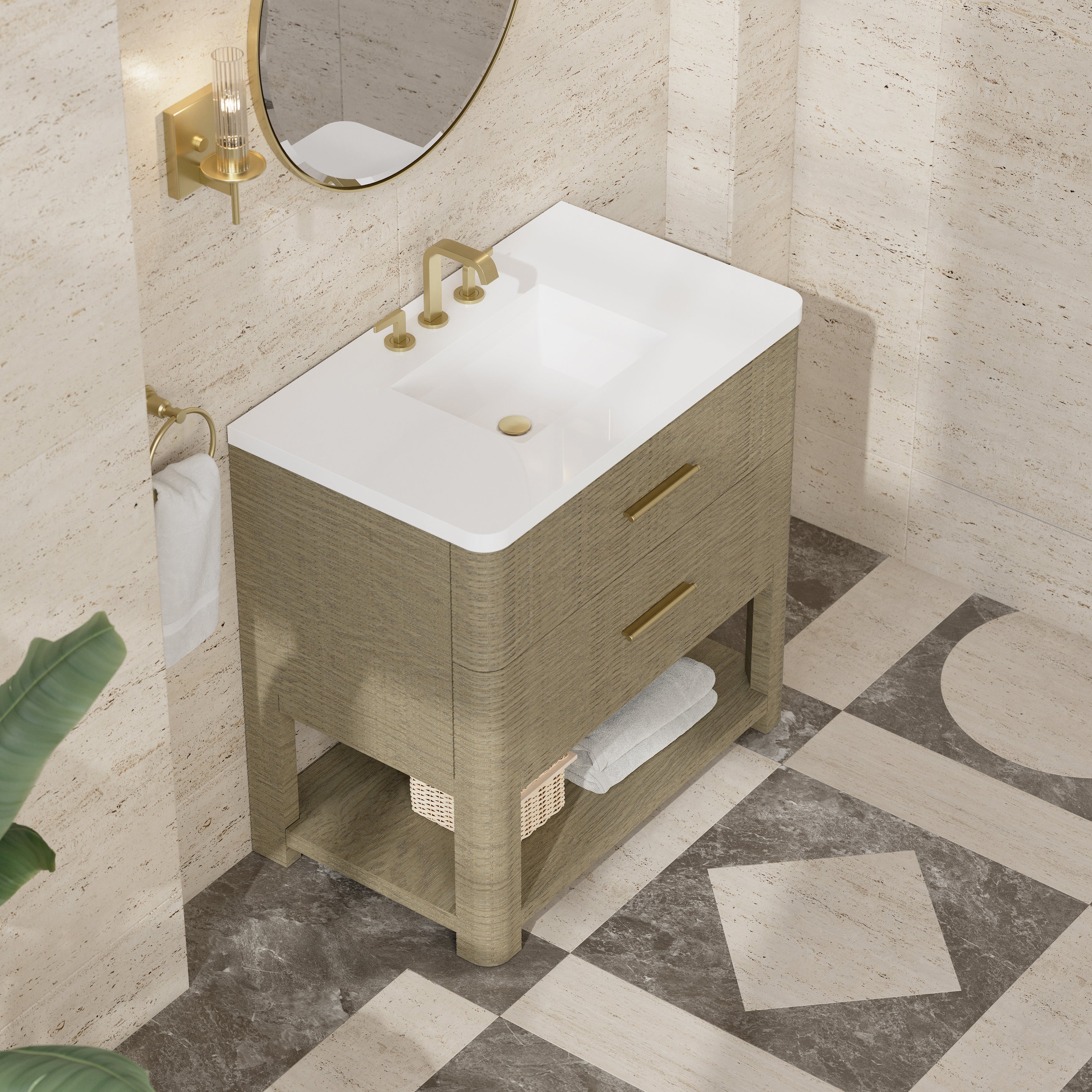 Lucian 36" Single Vanity - 3cm Stone Top
