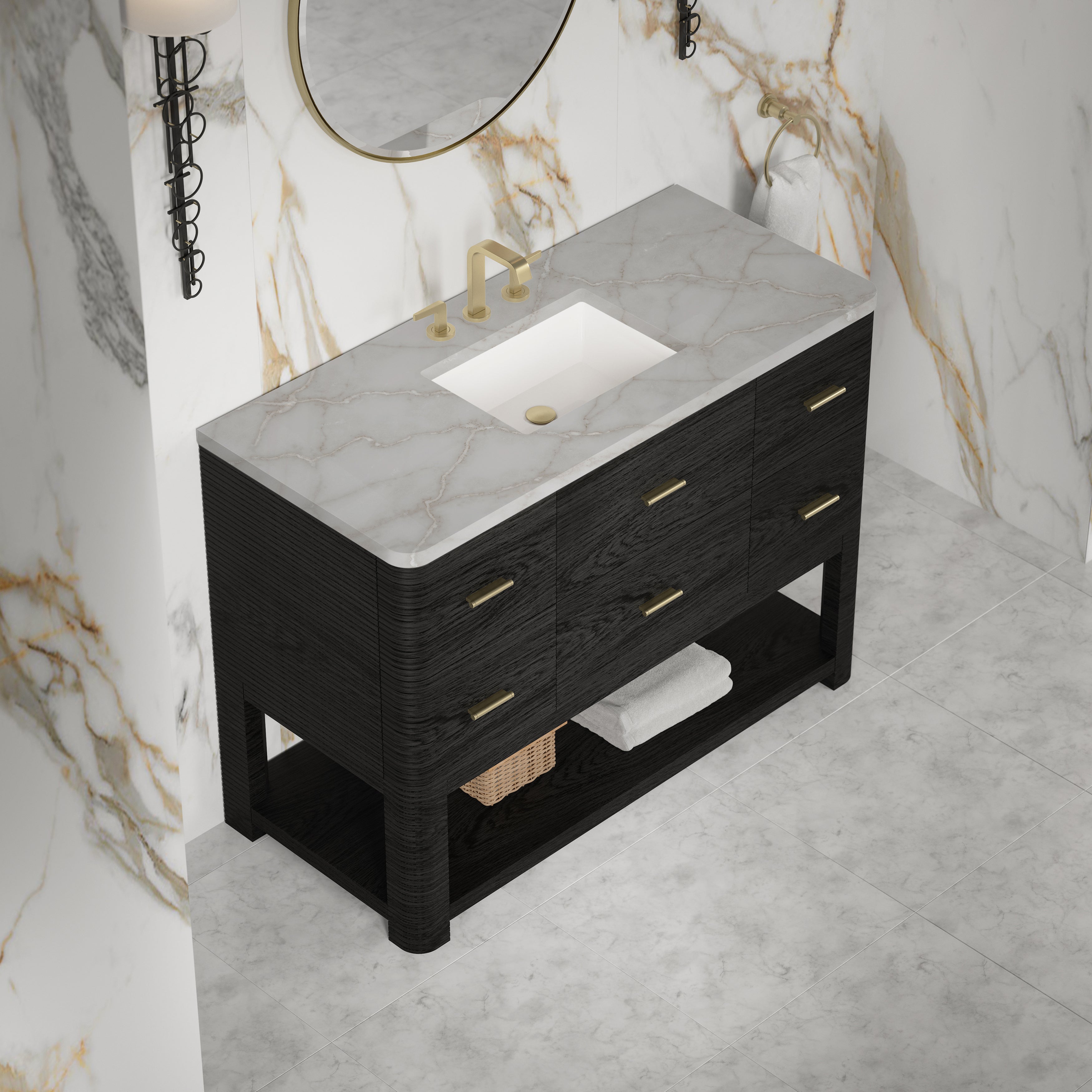 Lucian 48" Single Vanity - 3cm Stone Top