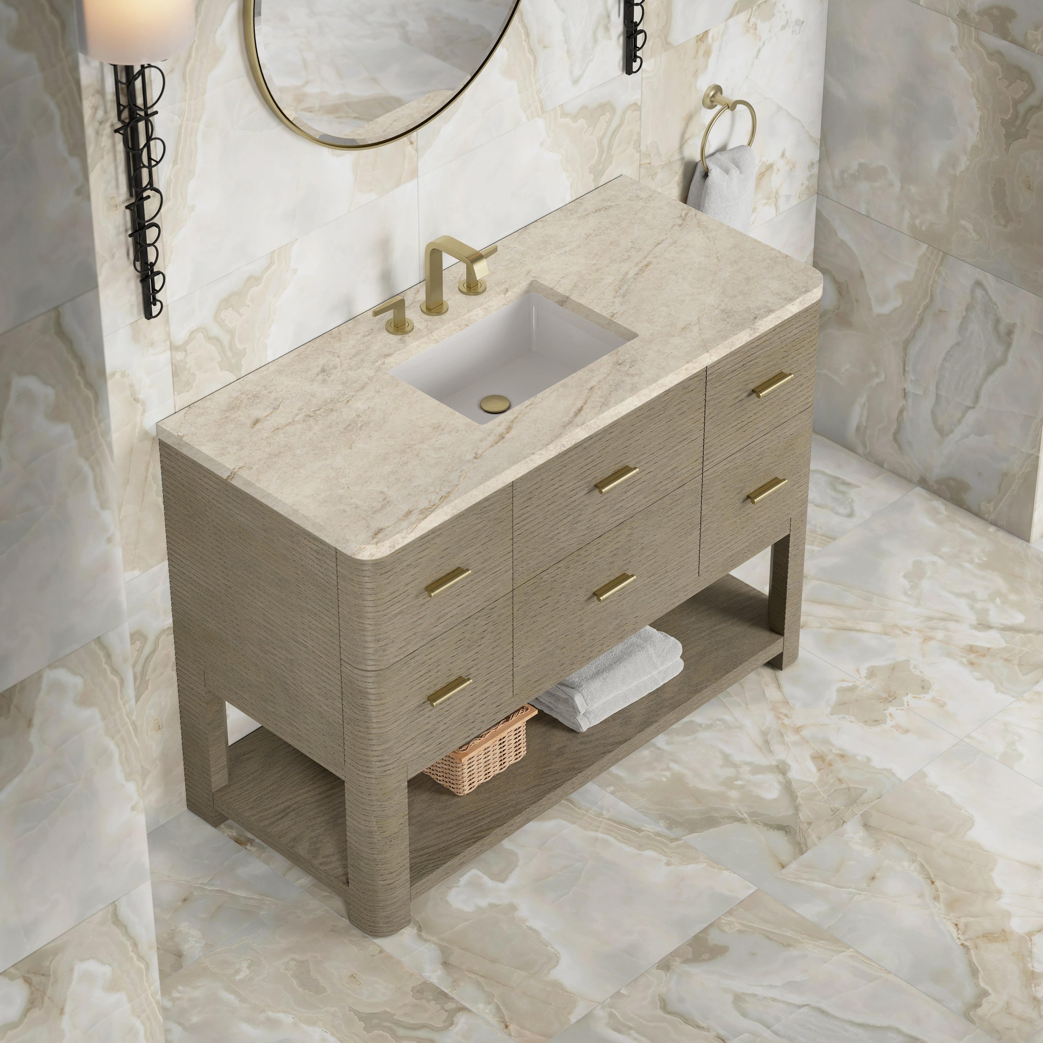 Lucian 48" Single Vanity - 3cm Stone Top