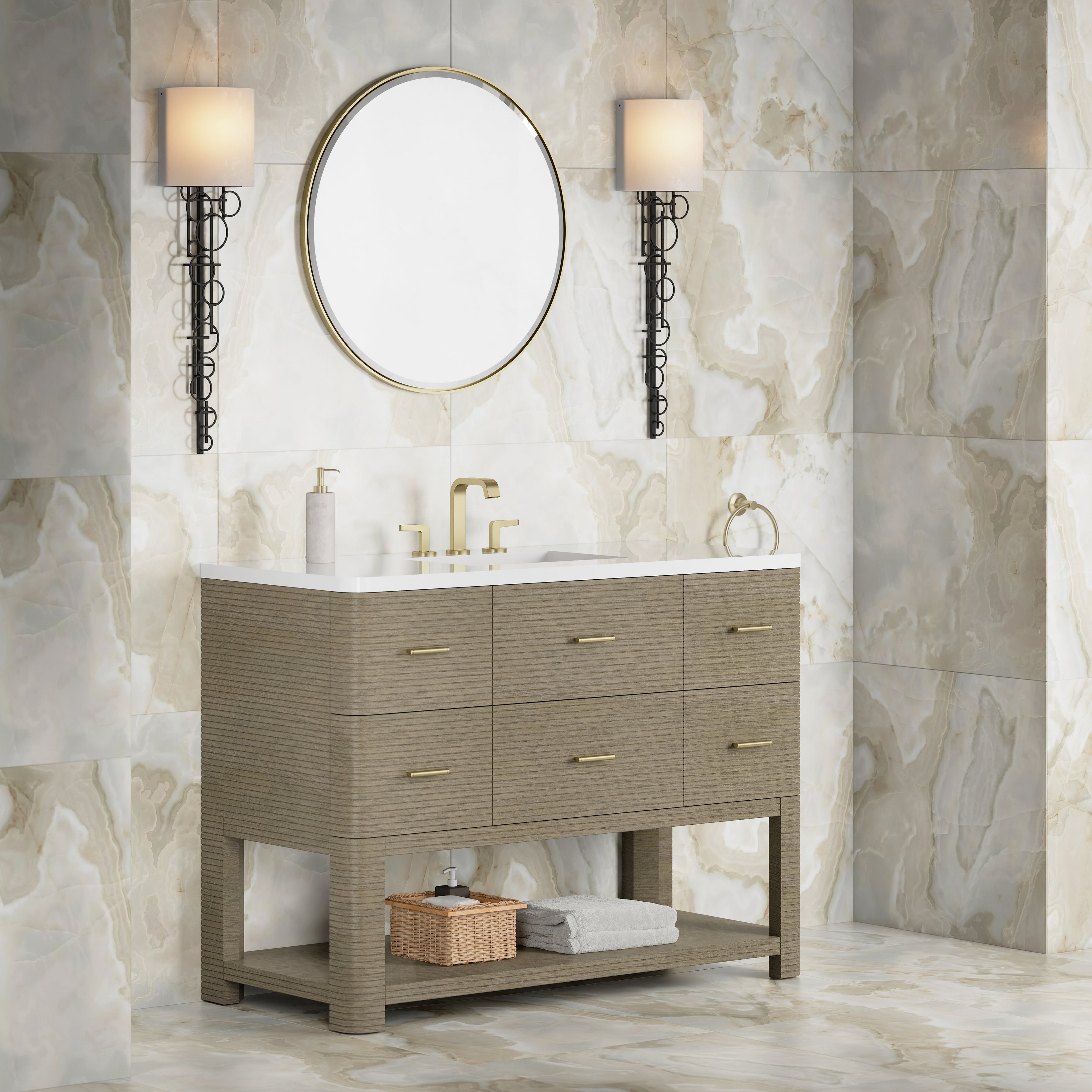 Lucian 48" Single Vanity - 3cm Stone Top