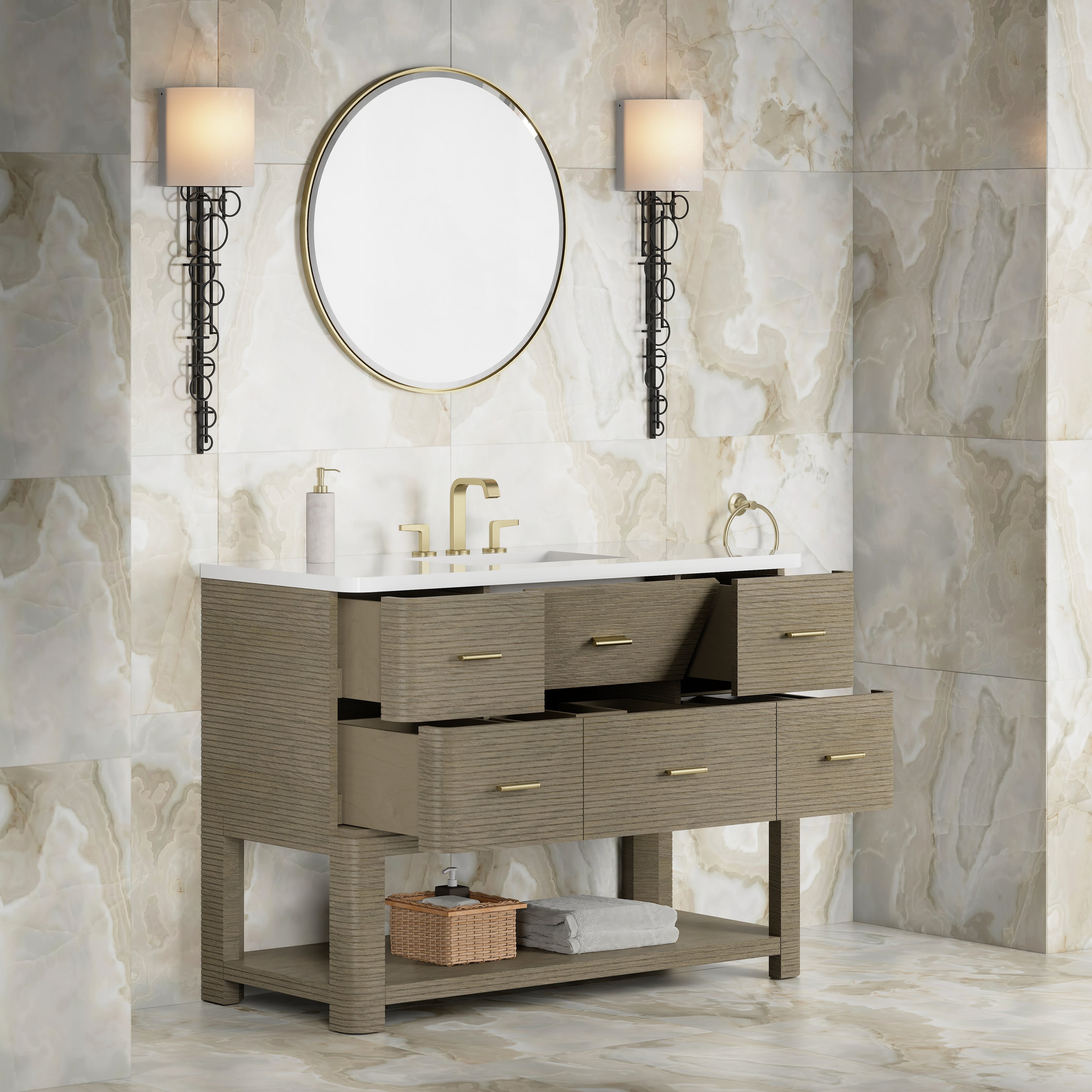 Lucian 48" Single Vanity - 3cm Stone Top
