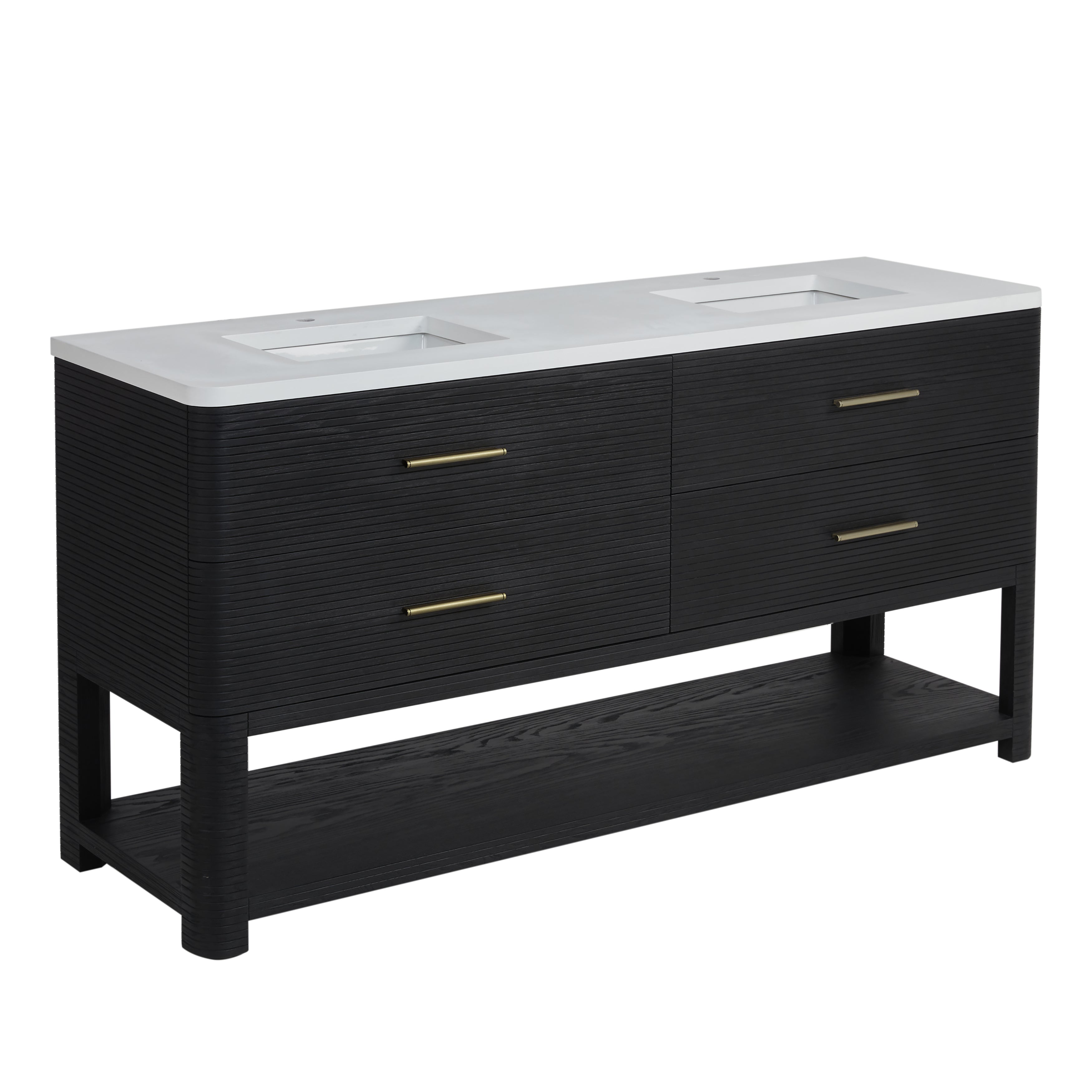 Lucian 72" Double Vanity - 3cm Stone Top