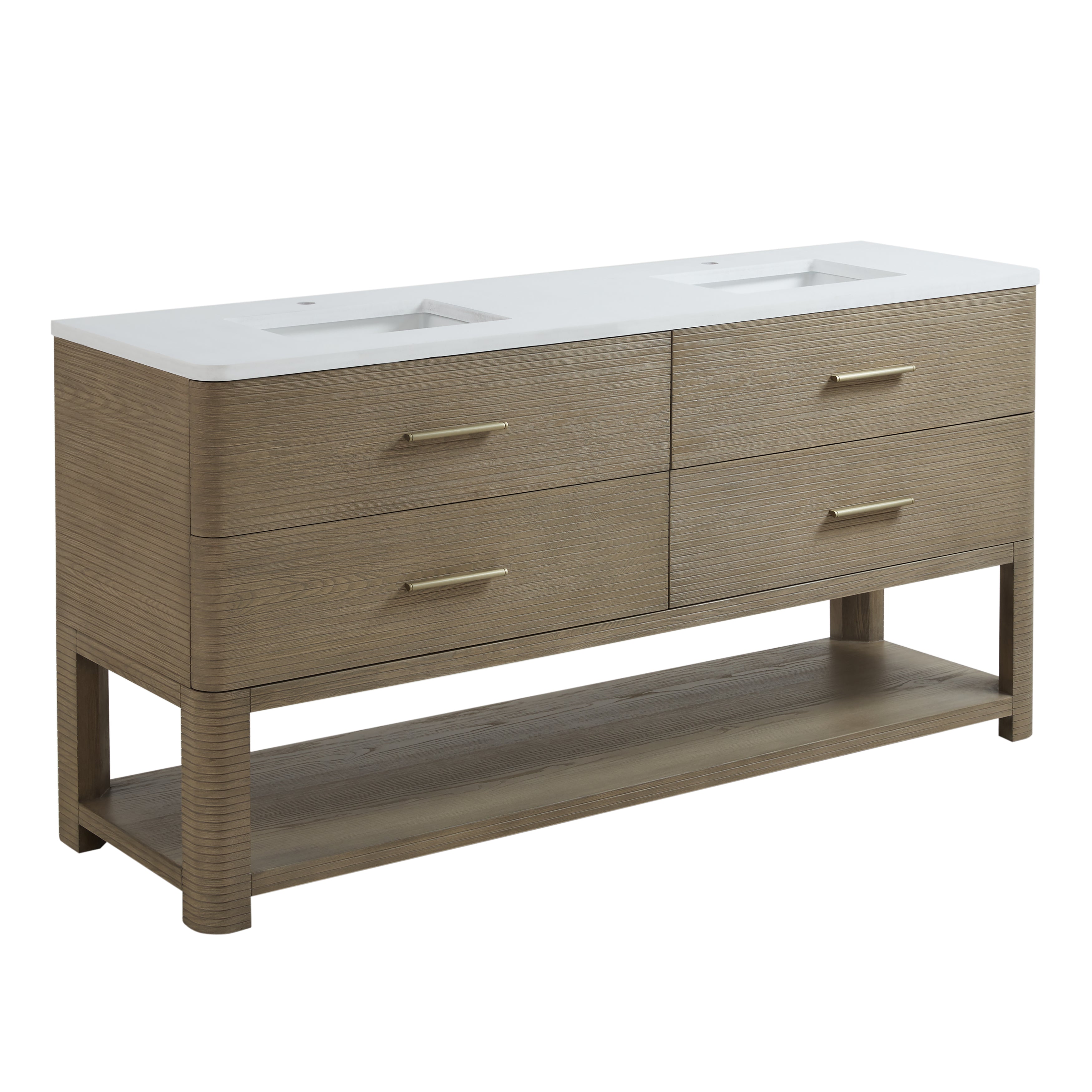 Lucian 72" Double Vanity - 3cm Stone Top