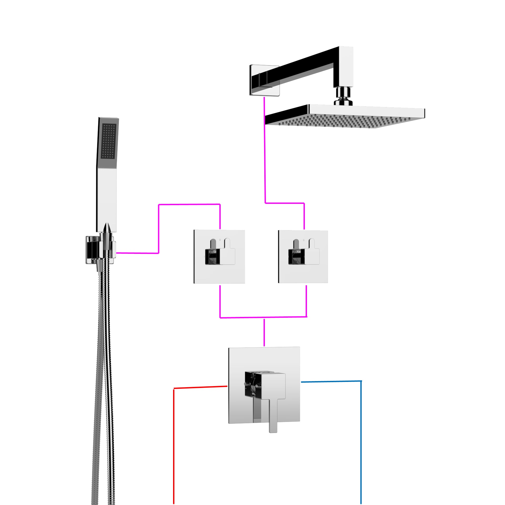 Delia Shower Set - Two functions (shared)
