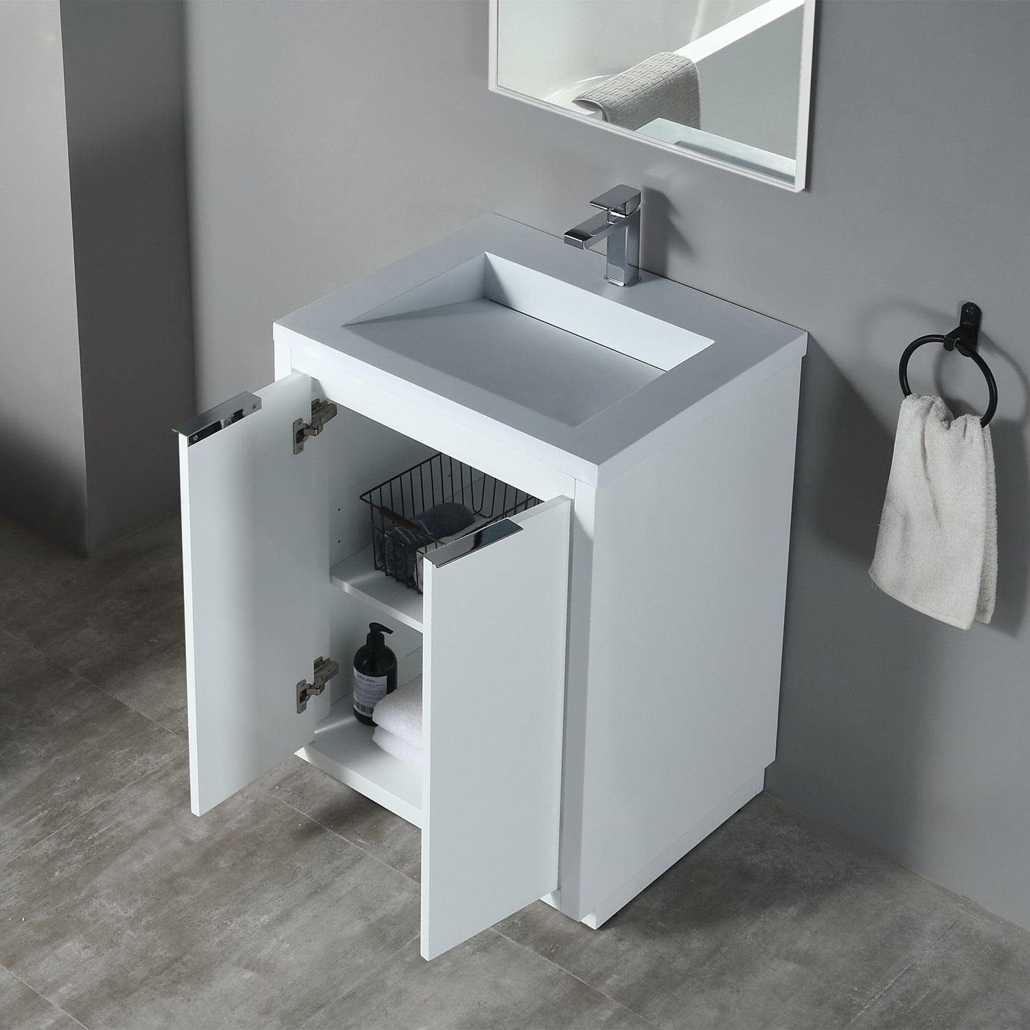 Hudson 25" Vanity - Integrated Infinity Top
