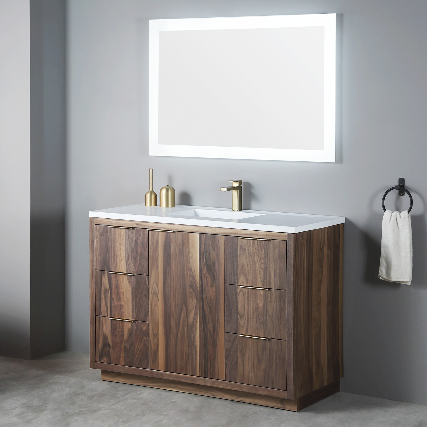 Hudson 49" Vanity - Integrated Rectangular Top