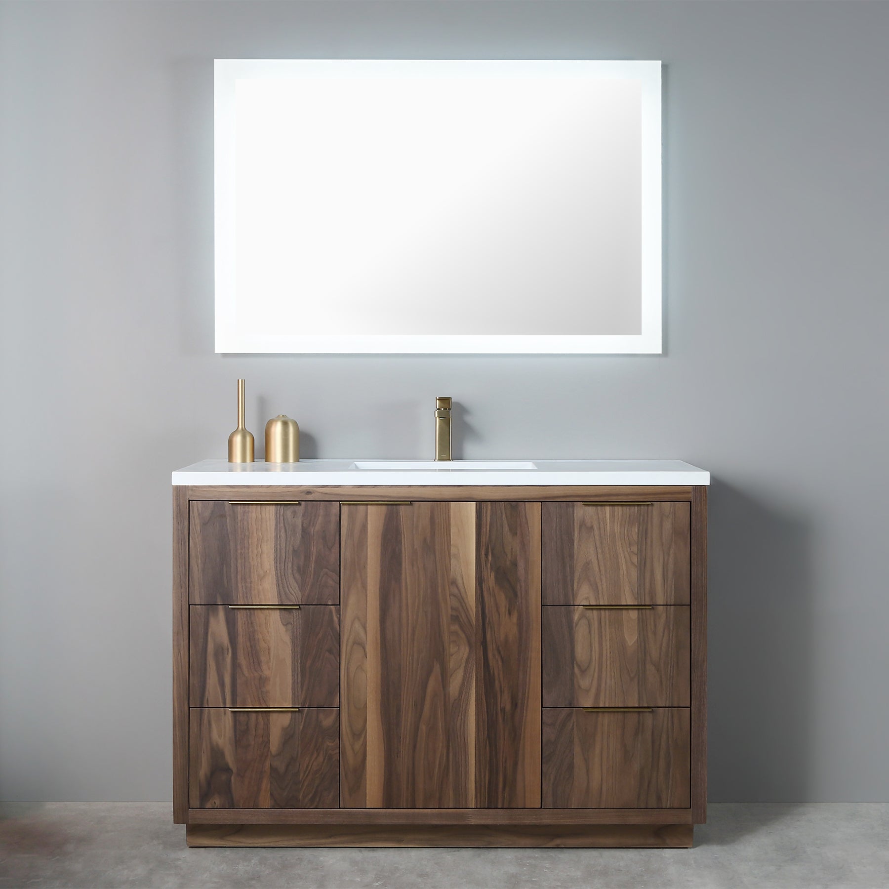 Vanity Hudson 49 - Integrated Solid Surface - Rectangular