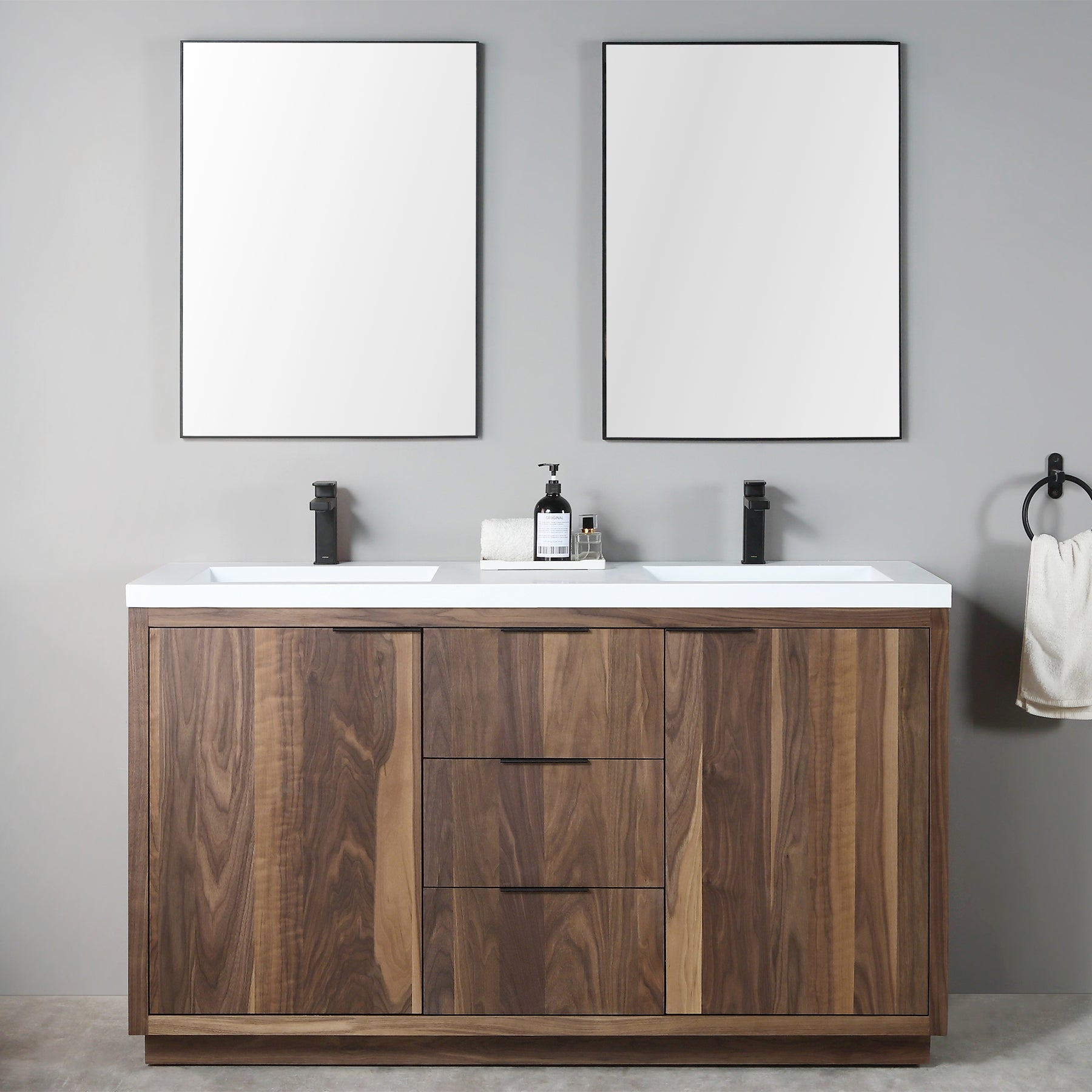 Vanity Hudson 60D - Integrated Solid Surface - Infinity