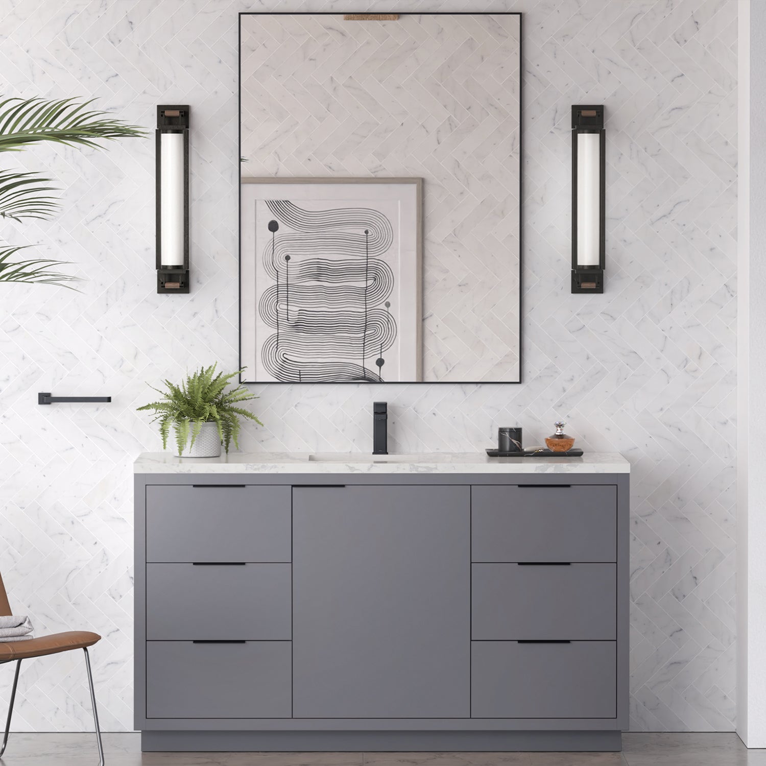 Vanity Hudson 60S - Artificial Stone 3cm