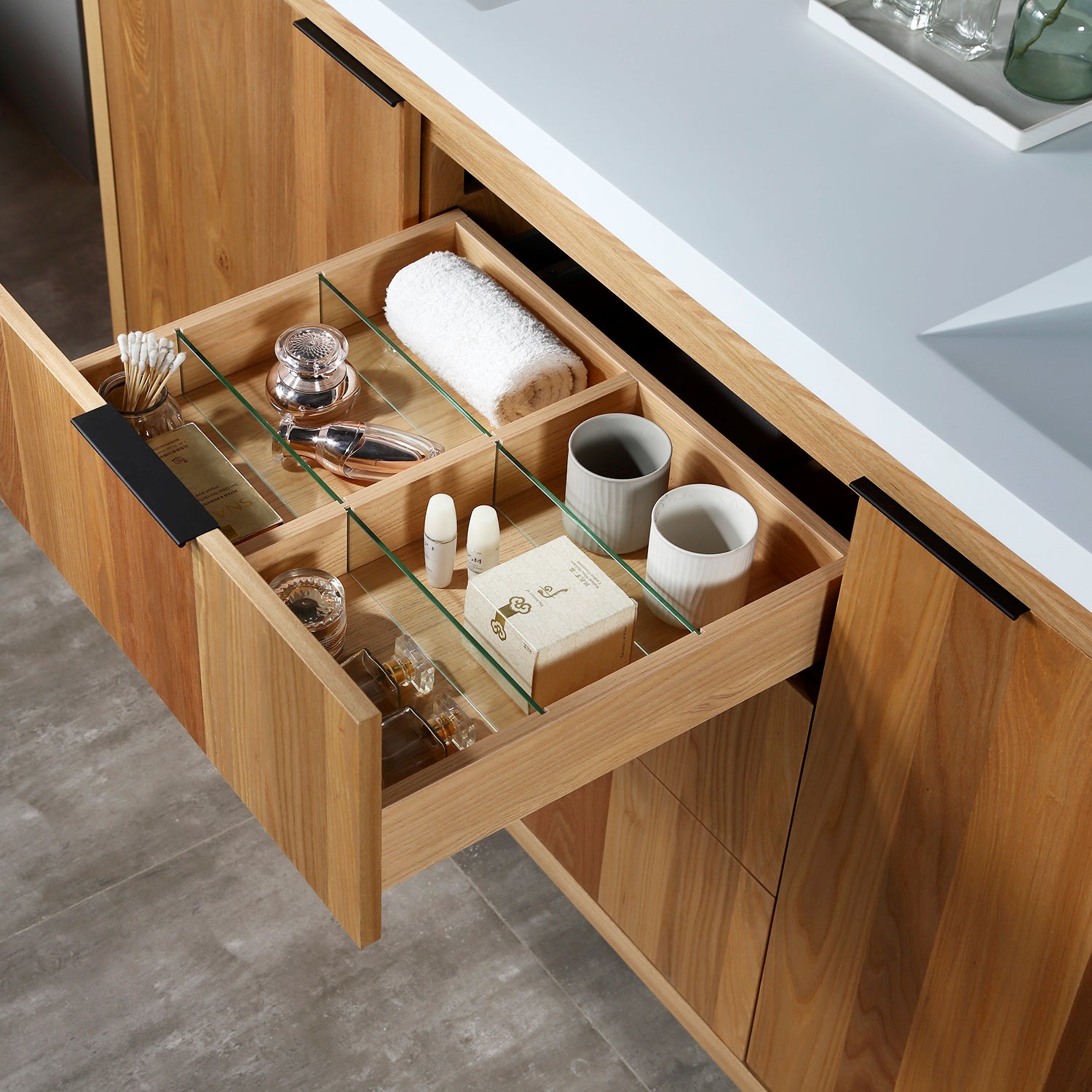 Vanity Hudson 72D - Solid Surface - Infinity Sink