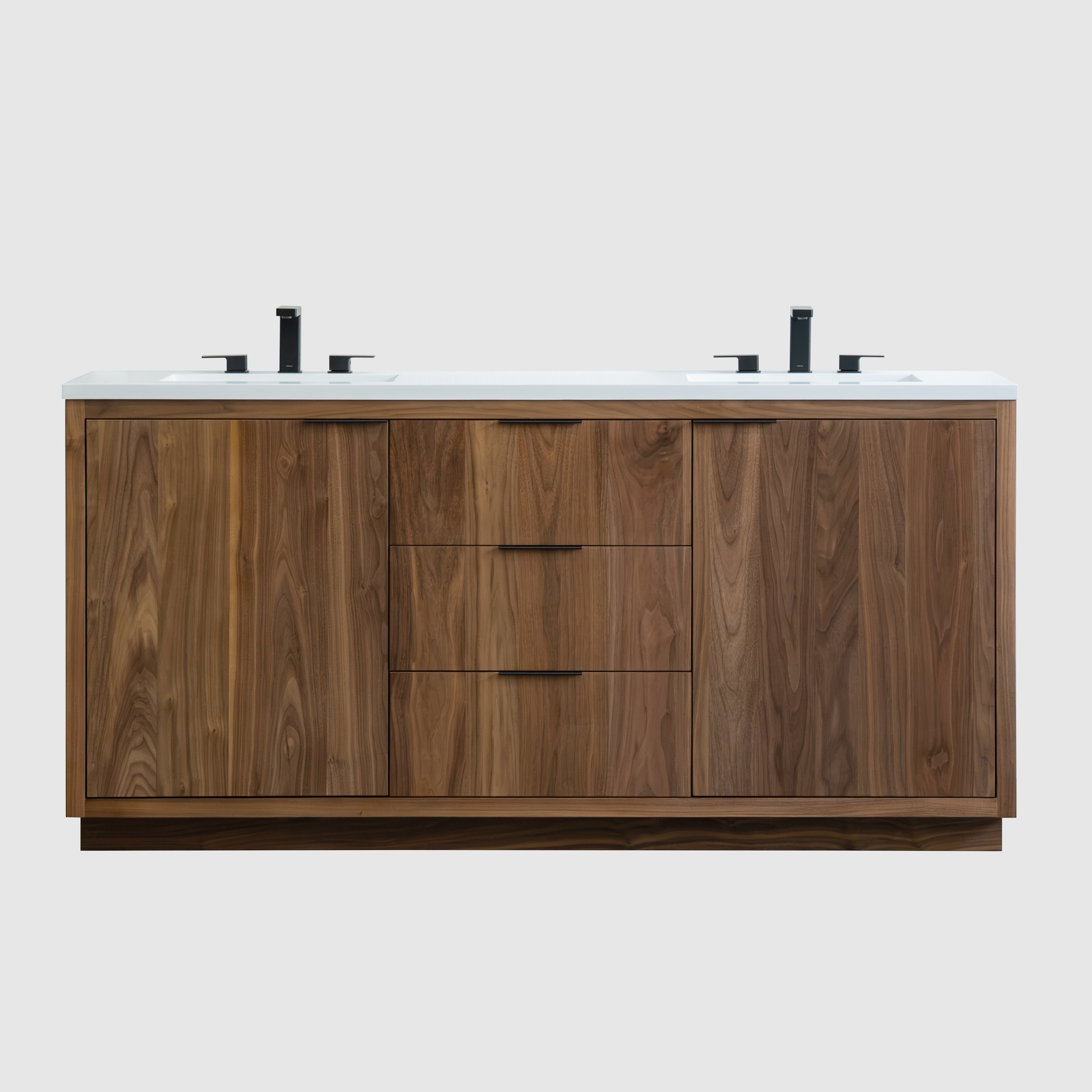 Hudson 72" Double Vanity - Integrated Rectangular Top