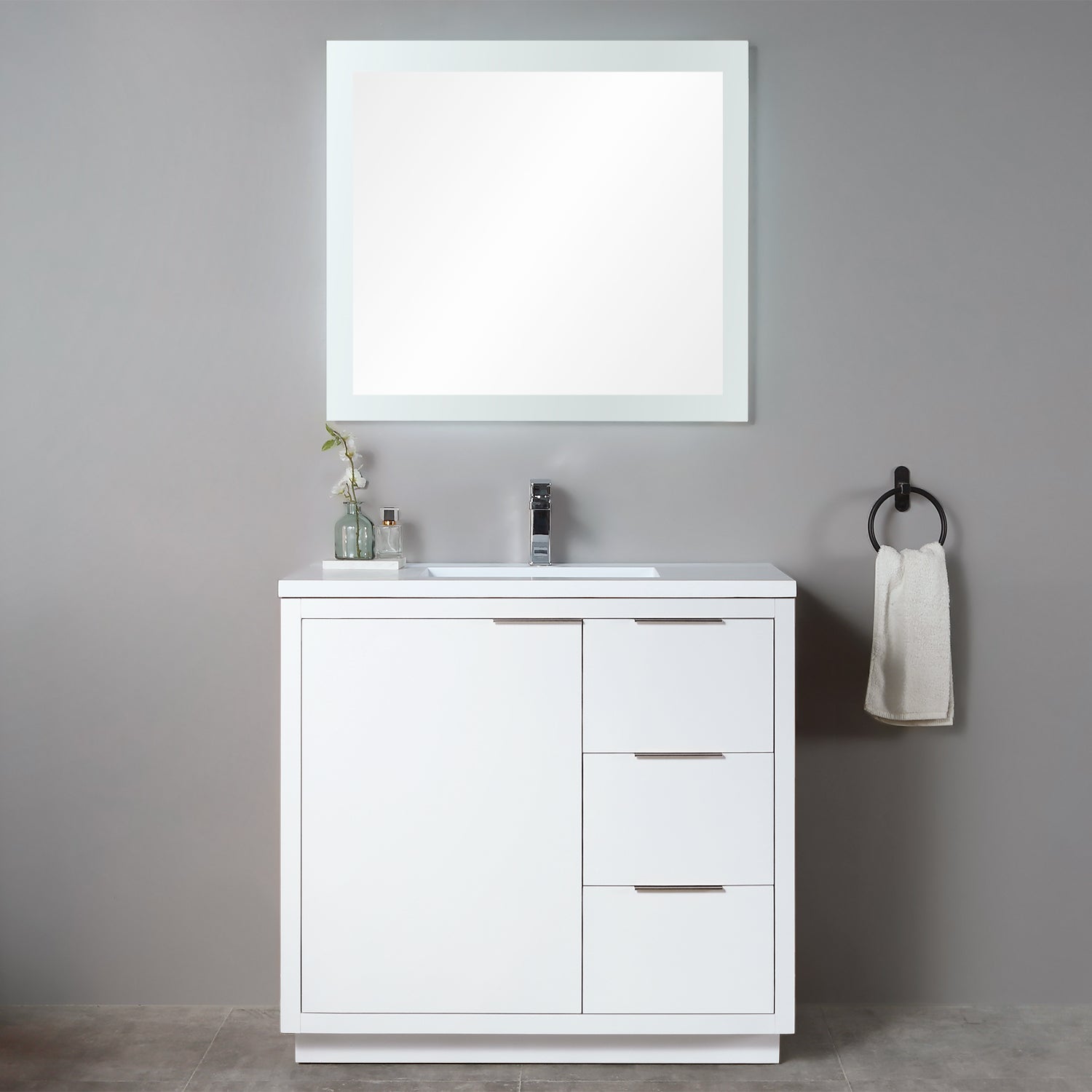 Vanity Hudson 37 - Solid Surface - Infinity Sink