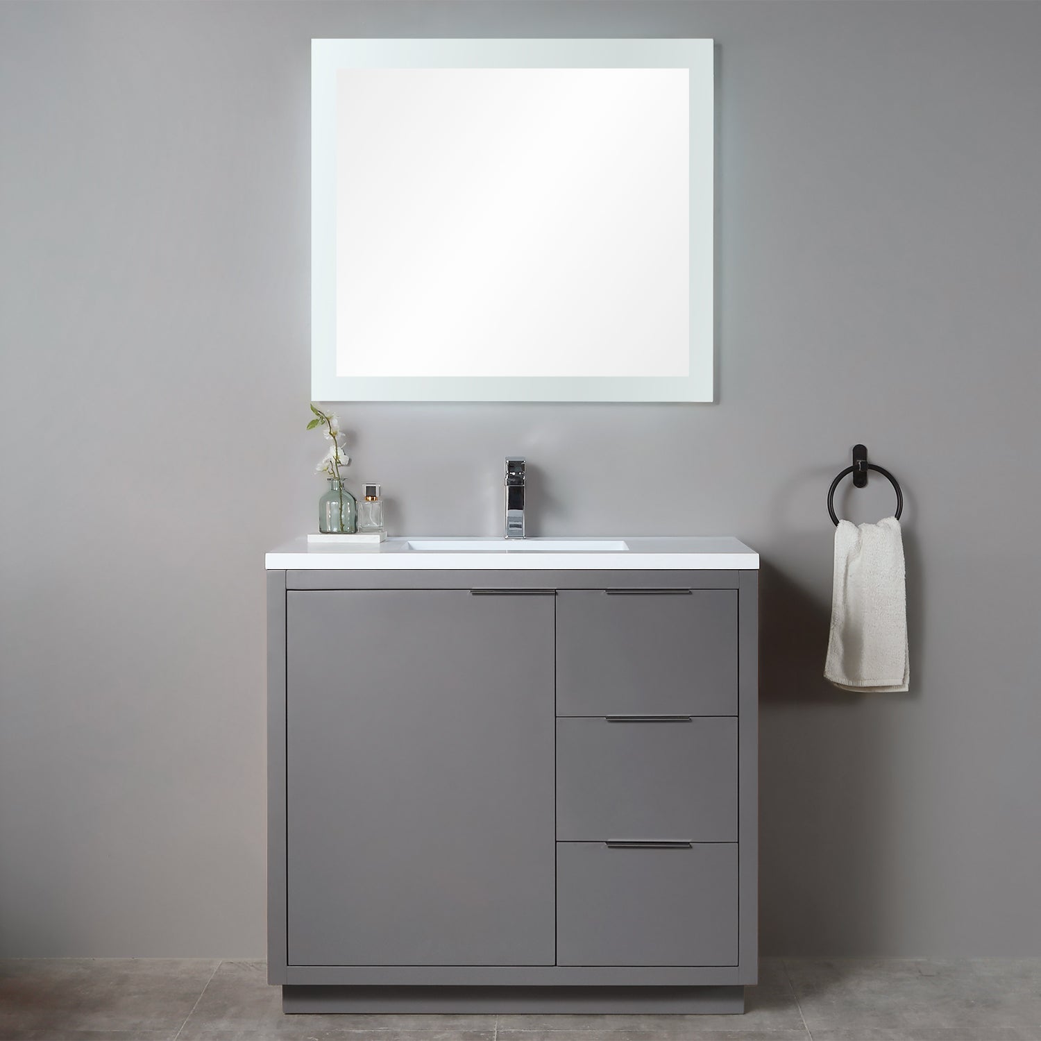 Hudson 37" Vanity - Integrated Infinity Top