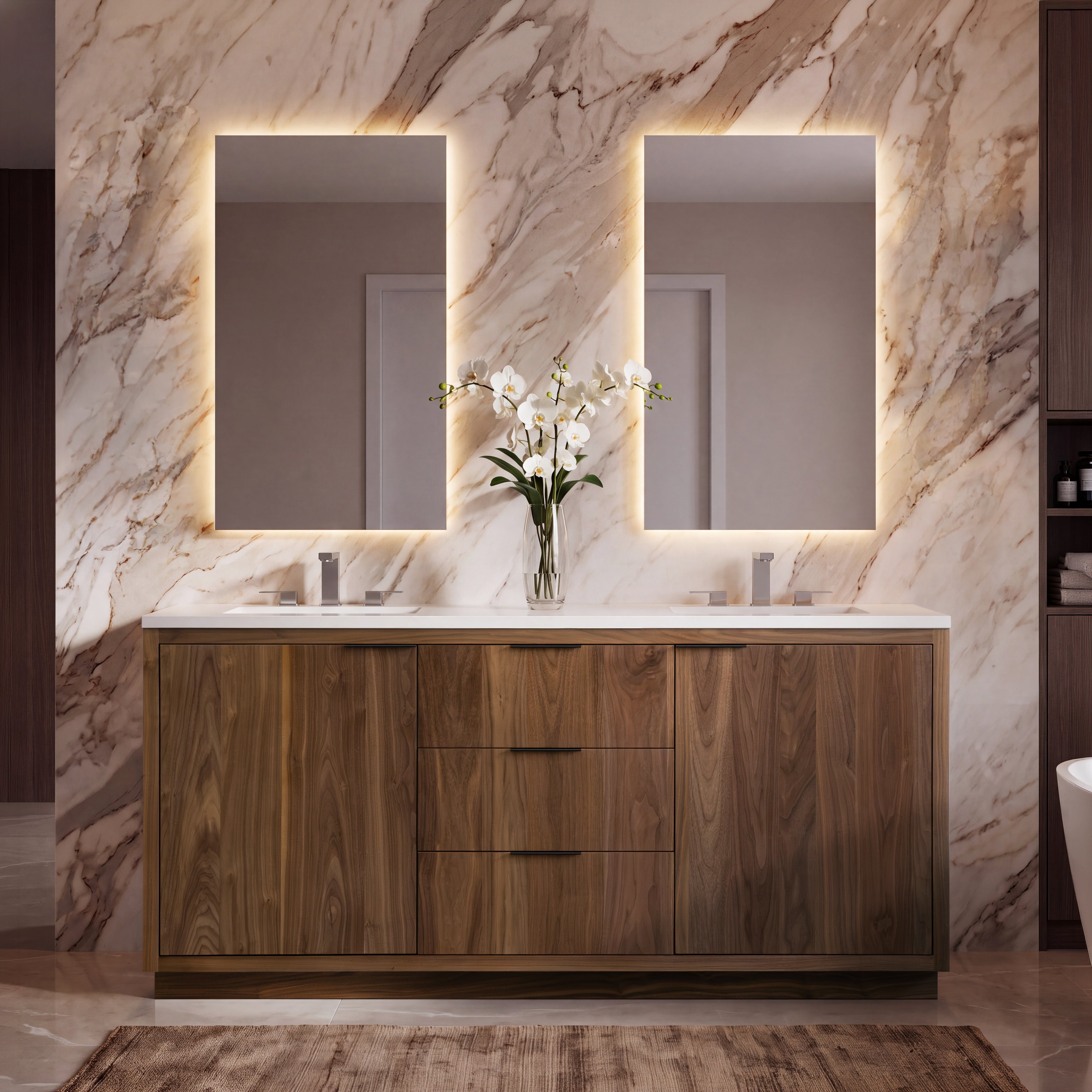 Hudson 72" Double Vanity - 3cm Stone Top