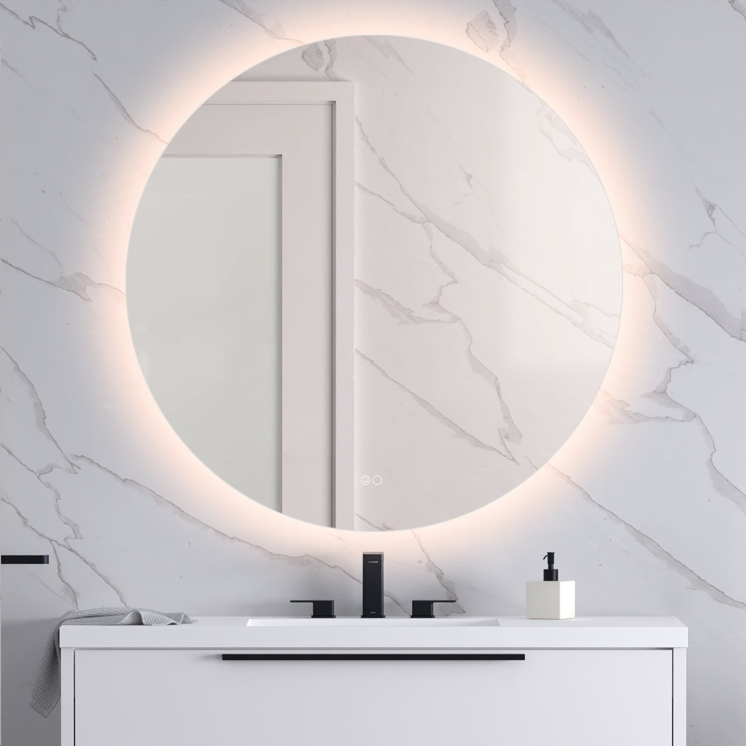 Round Backlit Mirror 42"