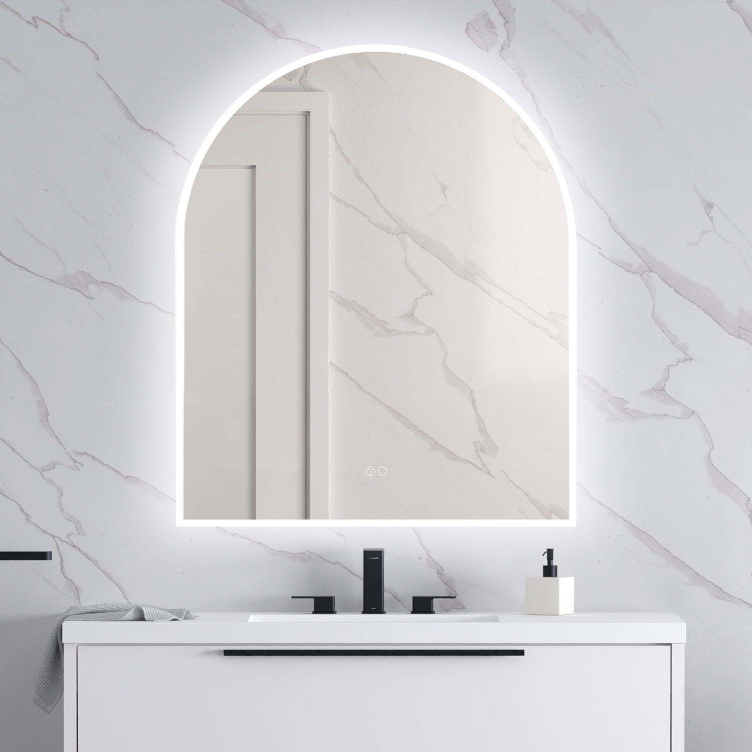 Arched Lighted Mirror