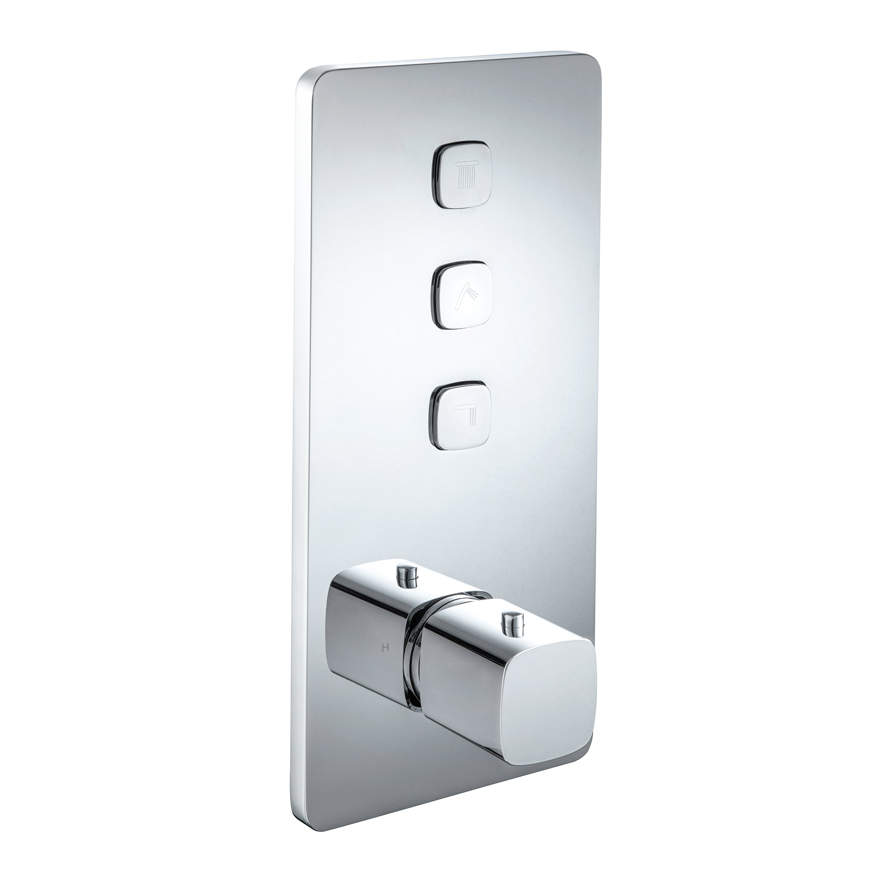 Three-Way Push Thermostatic Valve & Trim Set
