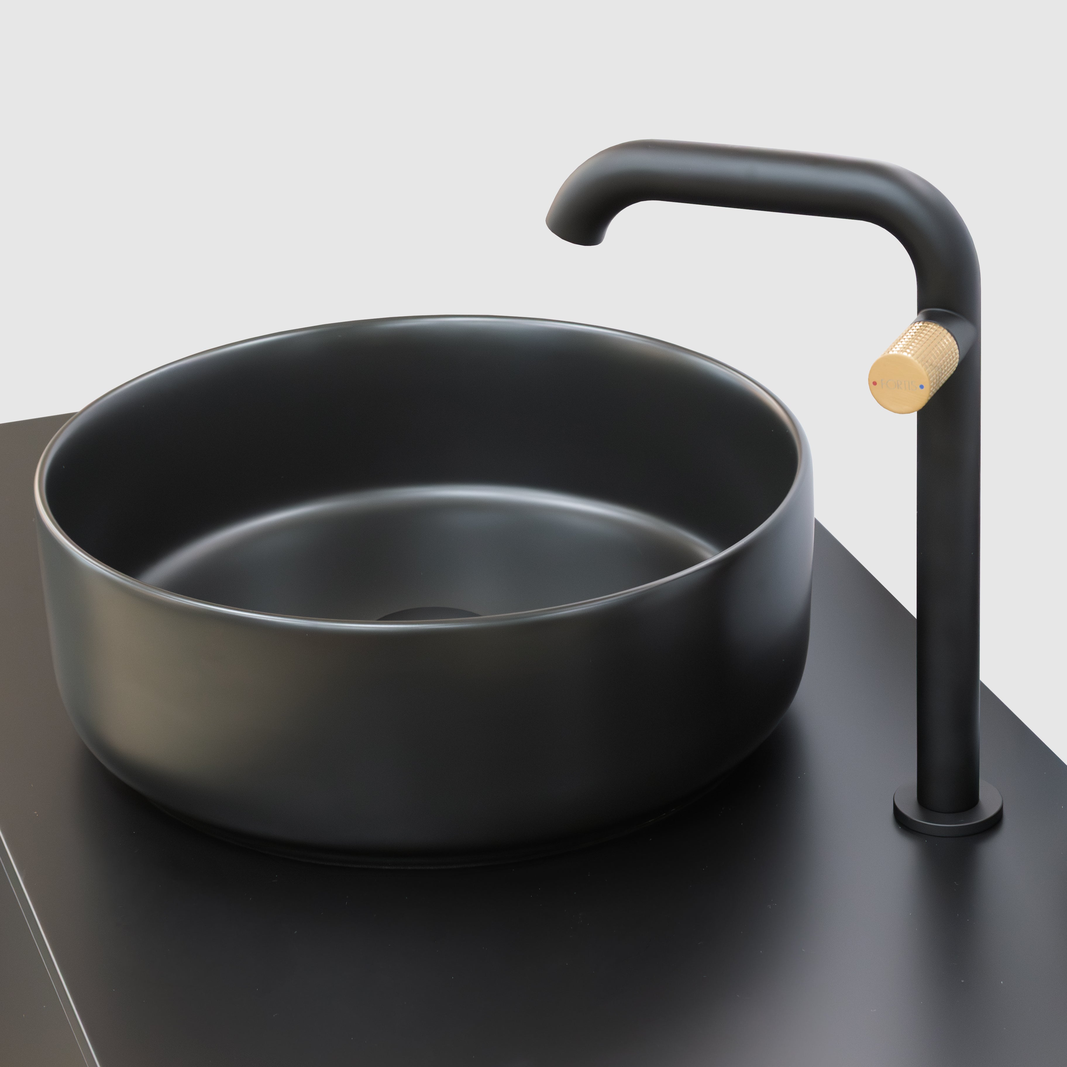 Agrippina - Side Handle Vessel Lavatory Faucet in Matte Black
